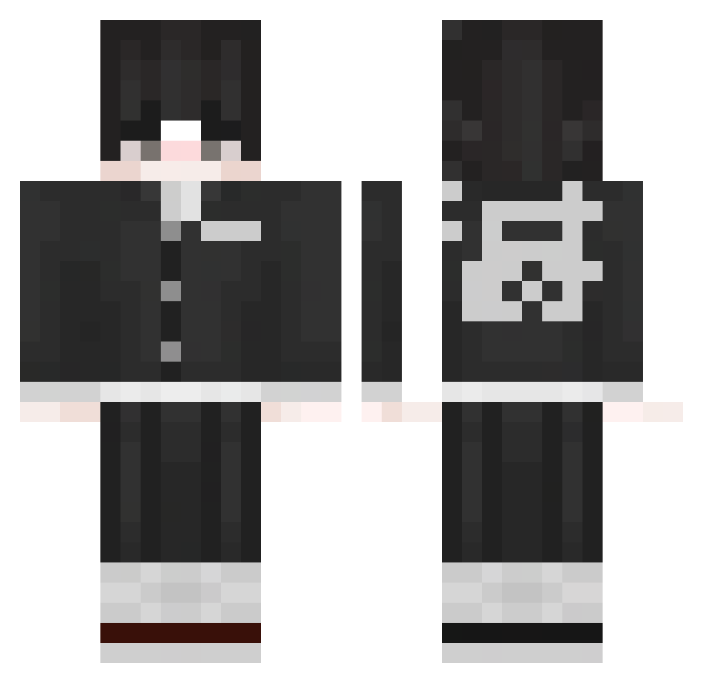 GamerTime7487 Minecraft skin, front and back view