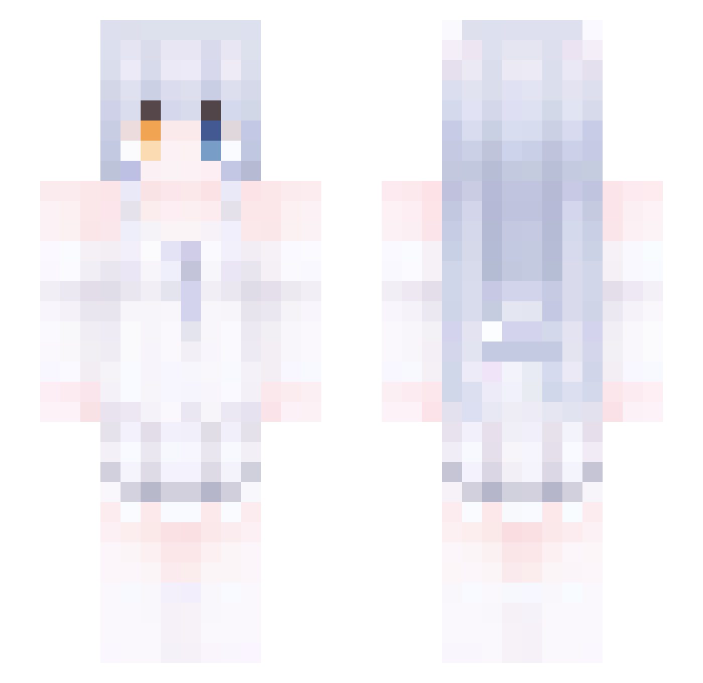 DieDieWong Minecraft skin, front and back view