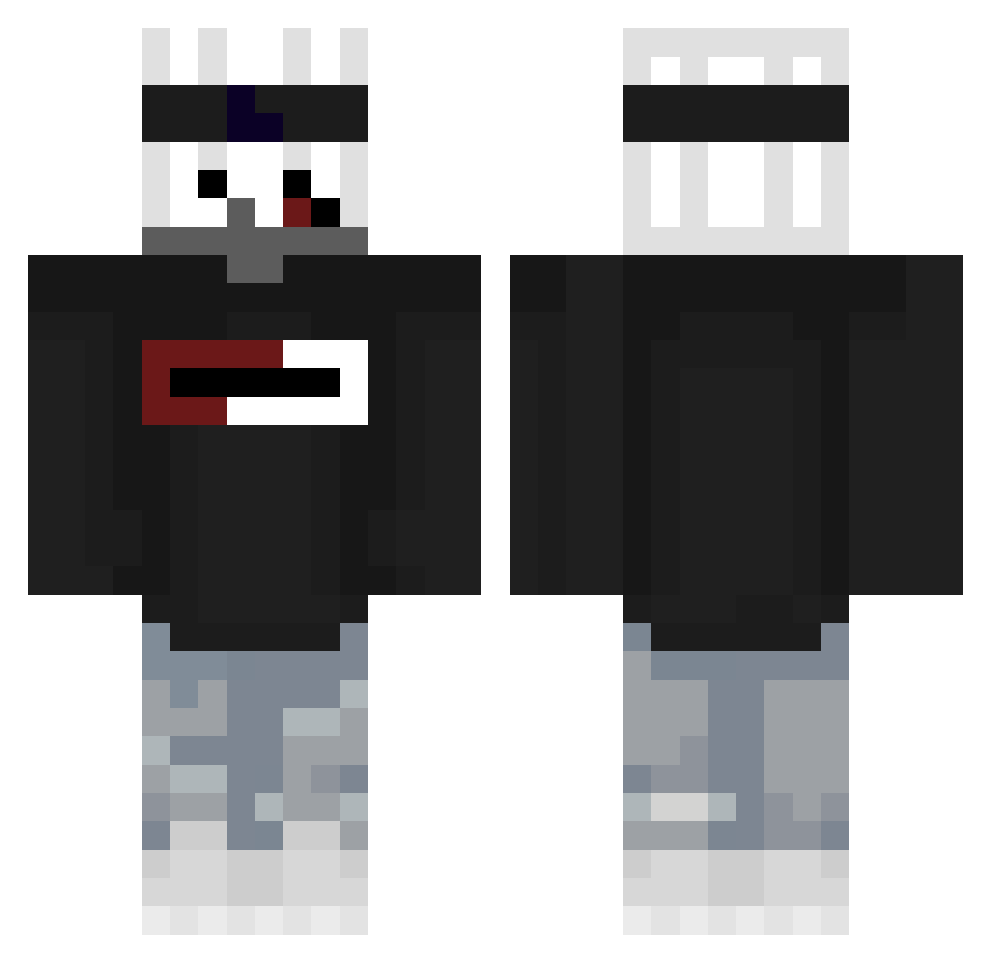 Rezwa Minecraft skin, front and back view