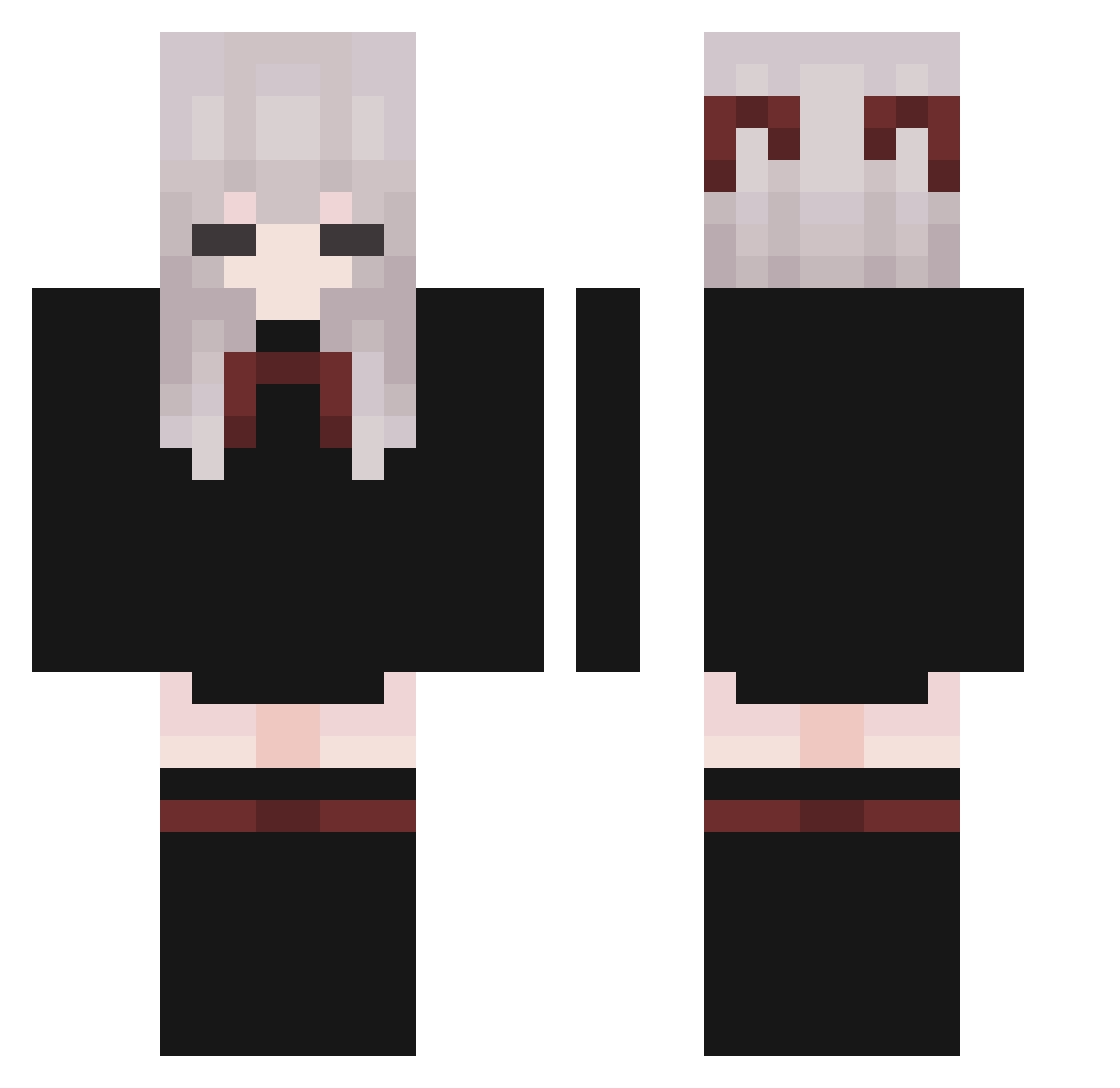Staricy Minecraft skin, front and back view