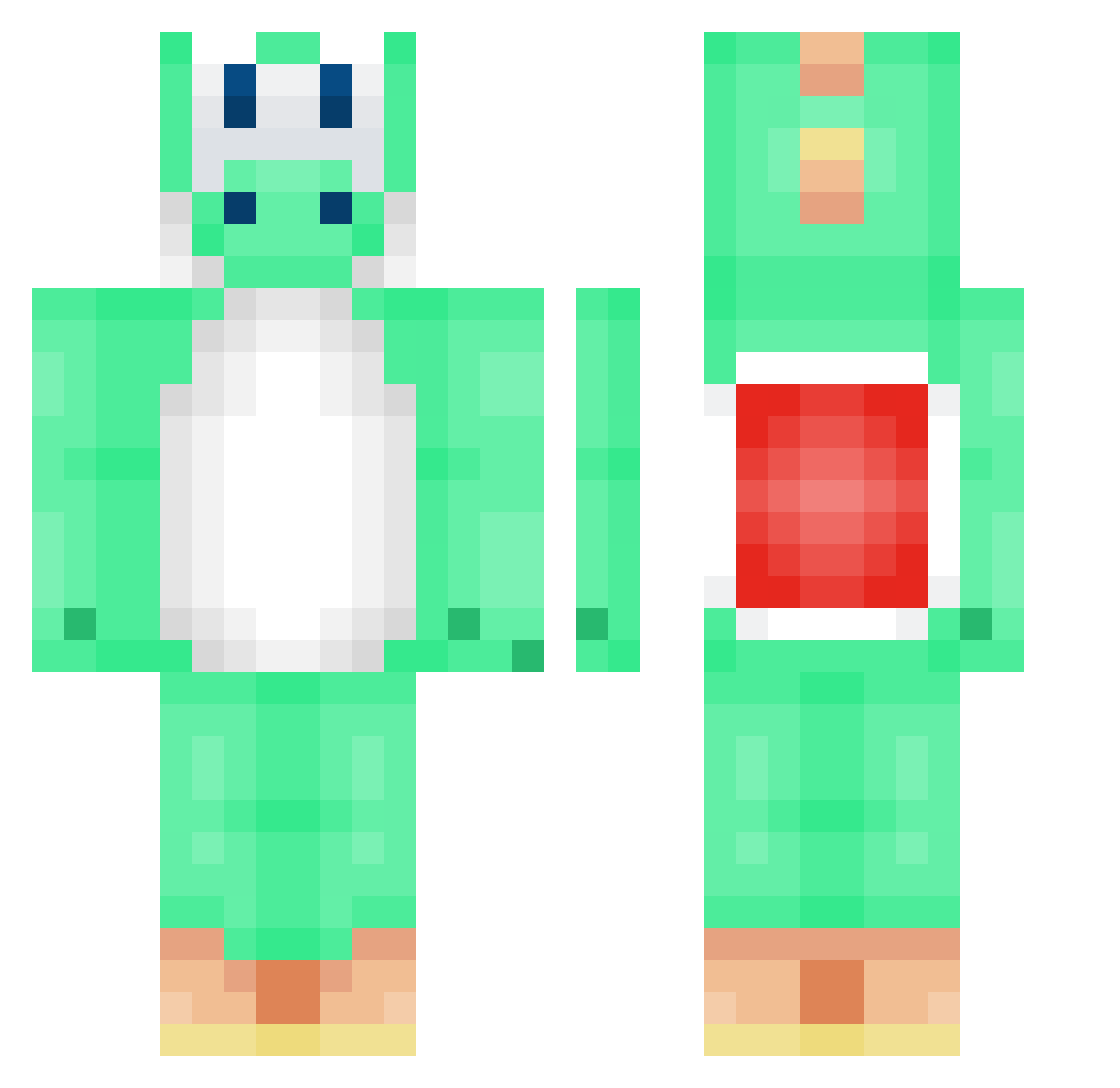 Dylan_ehv Minecraft skin, front and back view