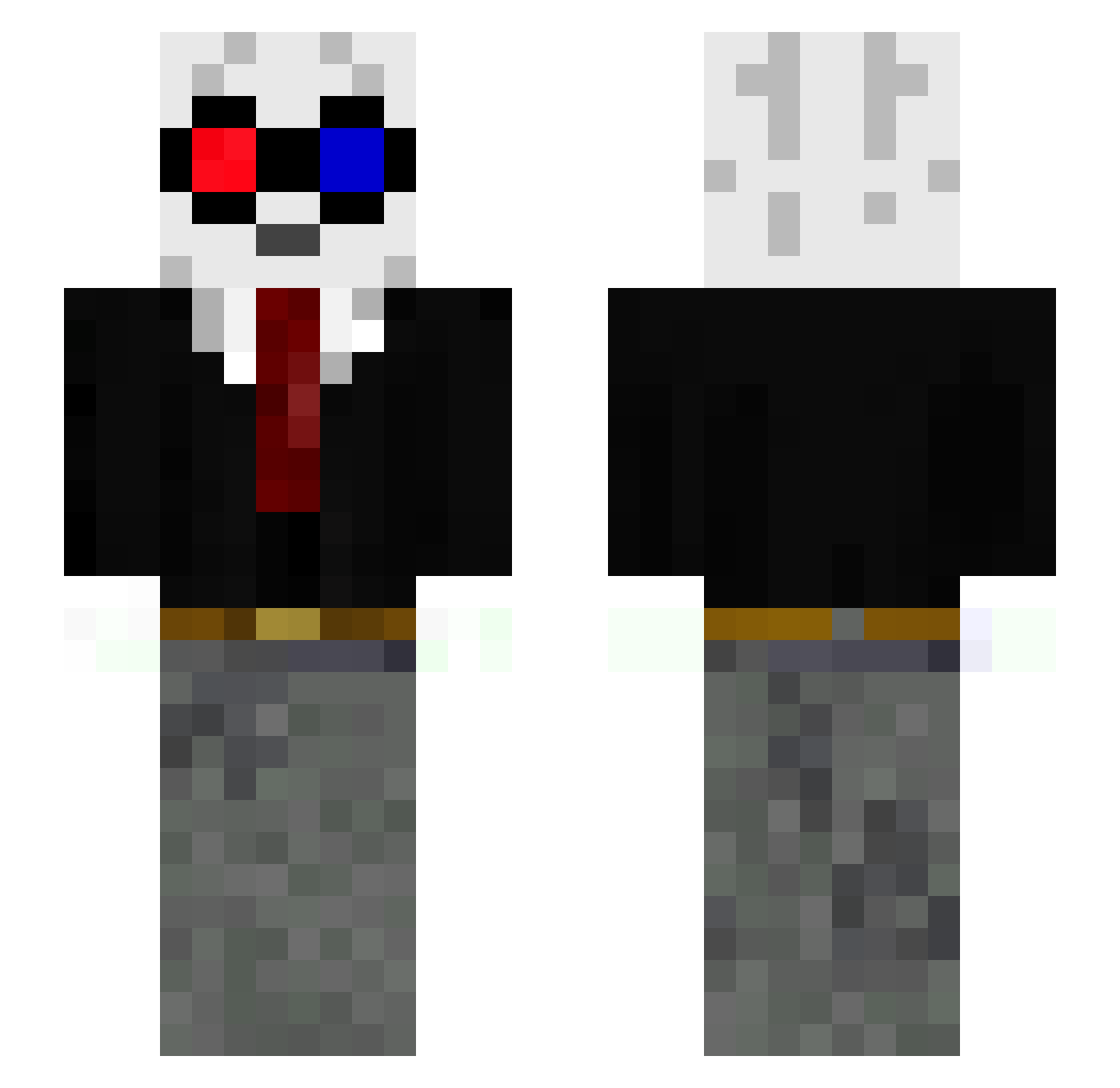Quniiii Minecraft skin, front and back view