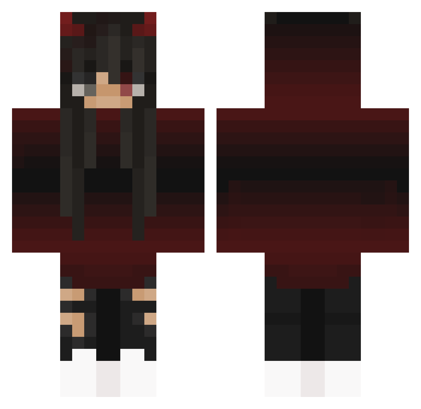 ProNiixx Minecraft skin, front and back view