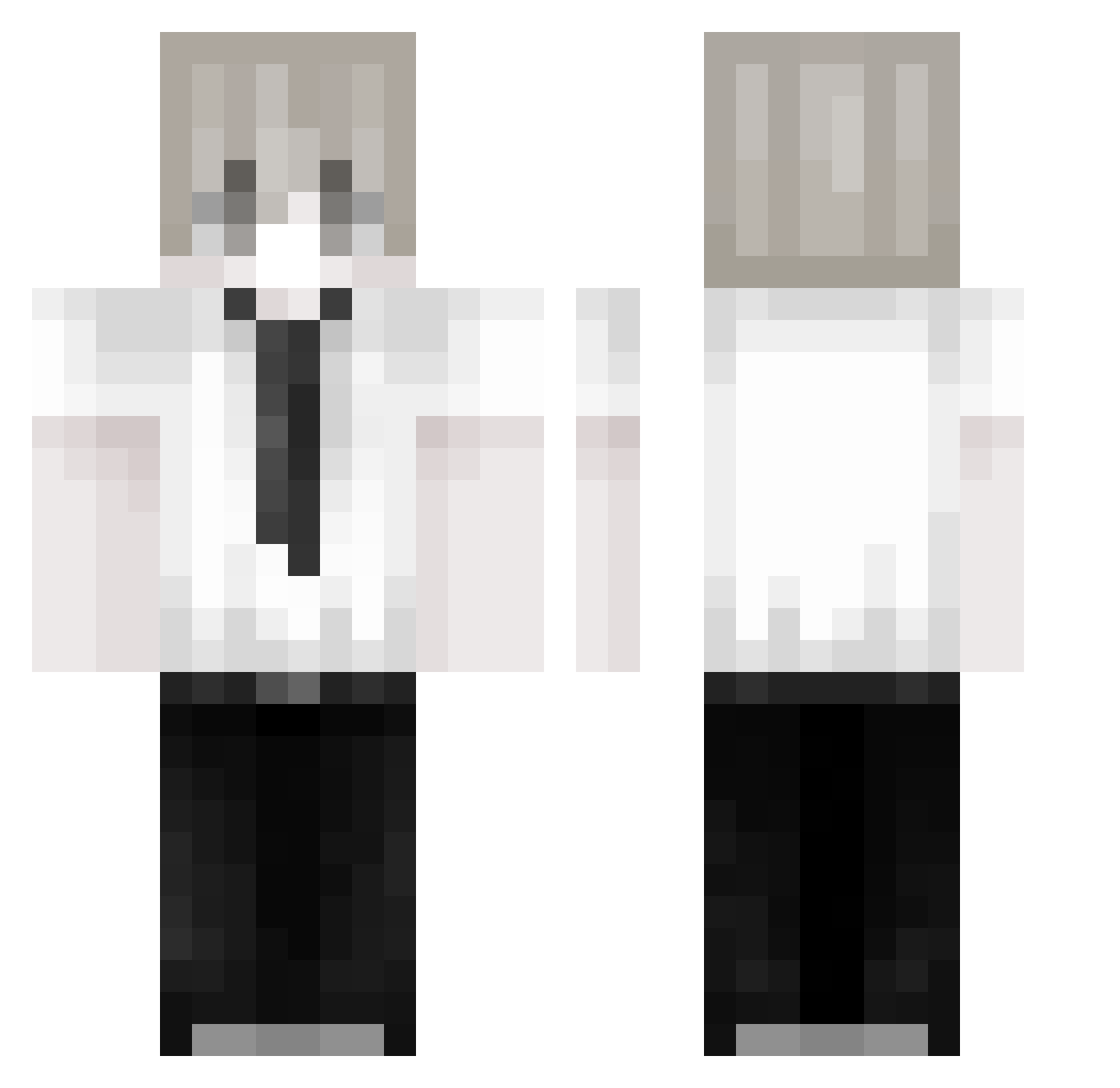 Rexya_ Minecraft skin, front and back view