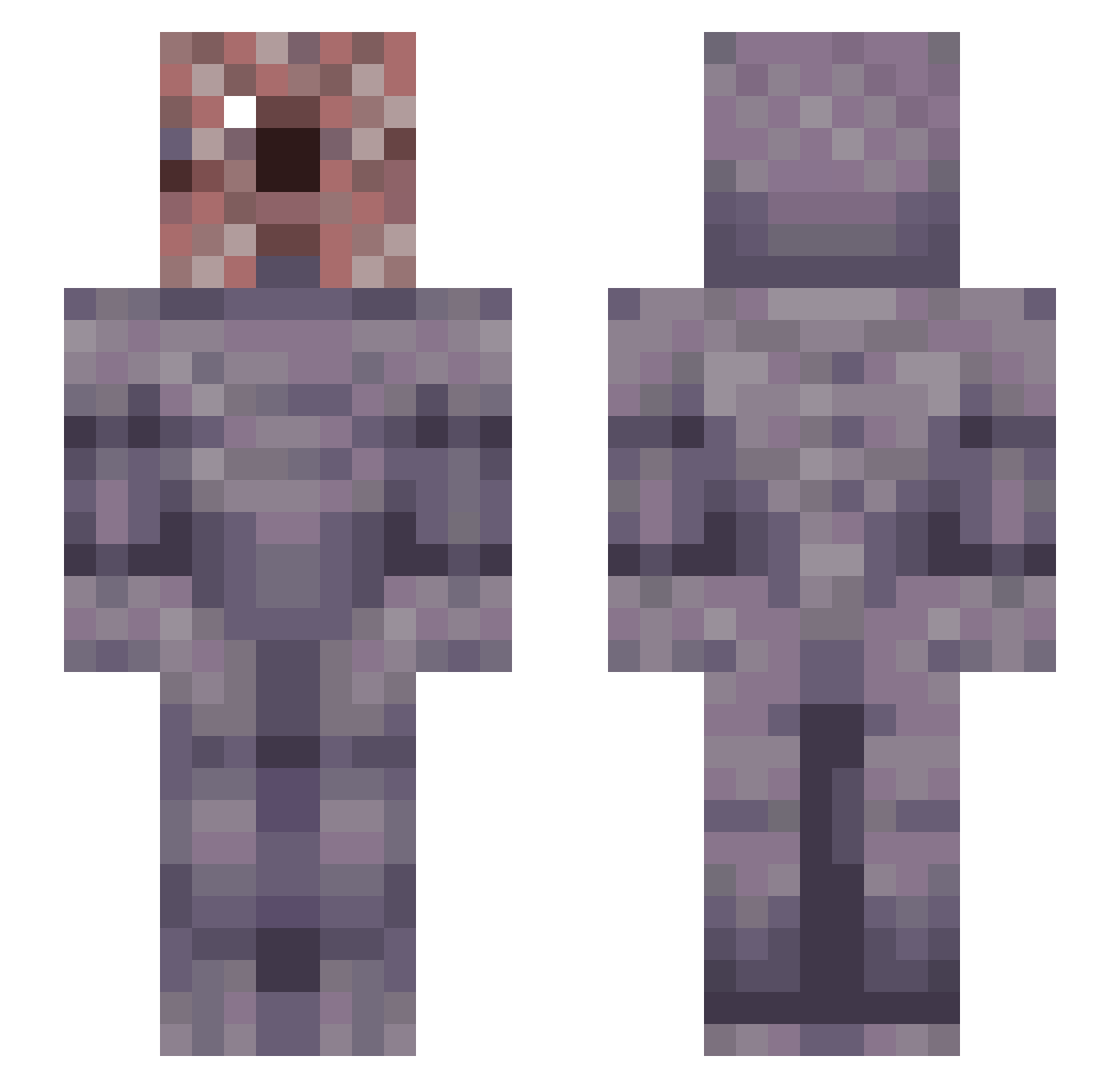zapperman2005 Minecraft skin, front and back view