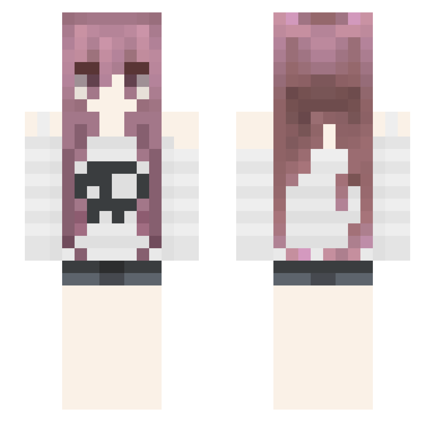 Coolkidfromspace Minecraft skin, front and back view