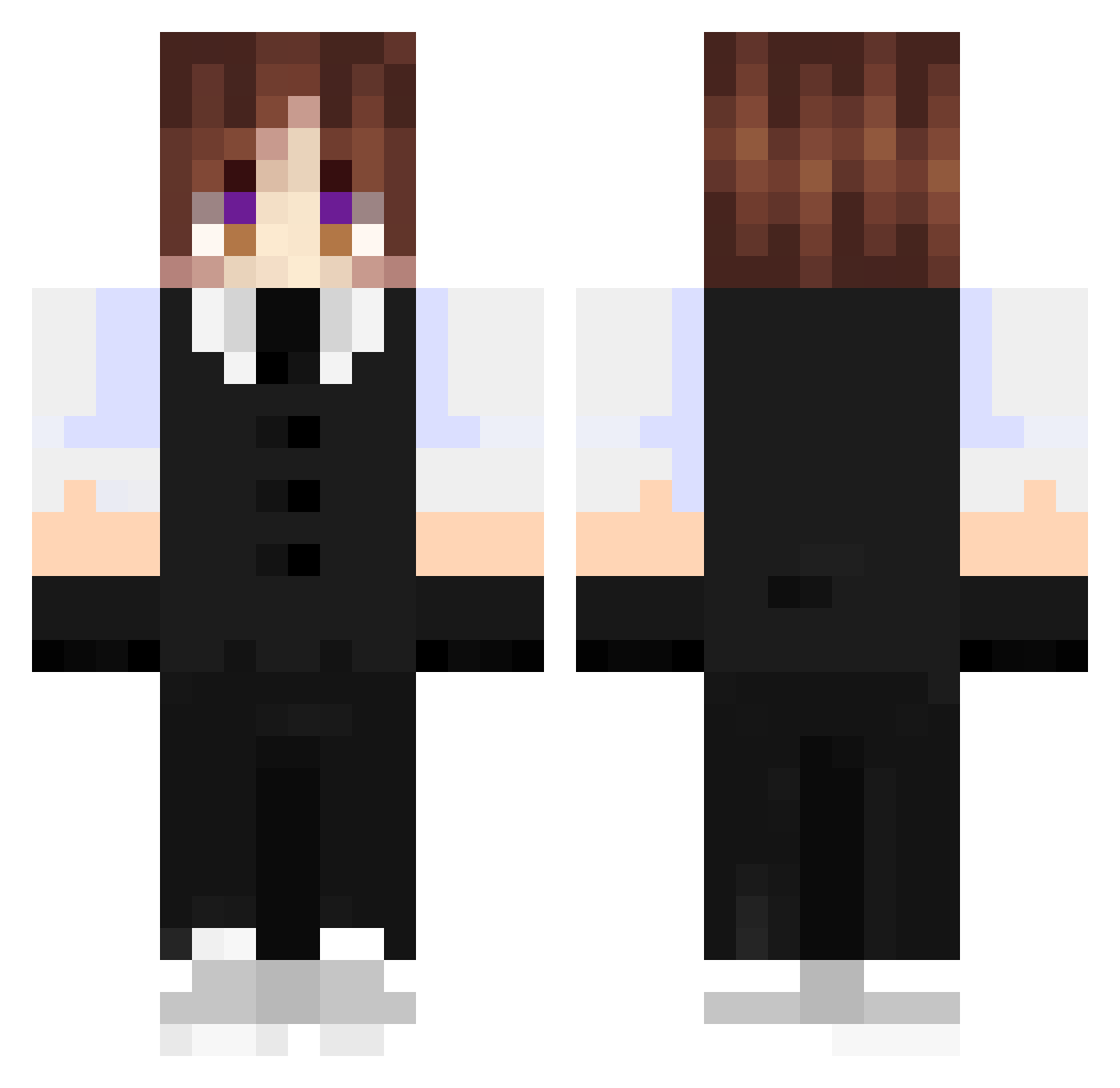 SpeedyYTB Minecraft skin, front and back view