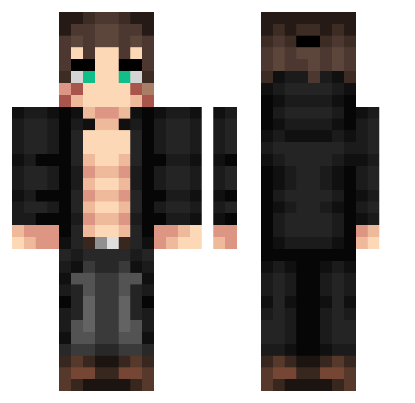 rickcry0 Minecraft skin, front and back view
