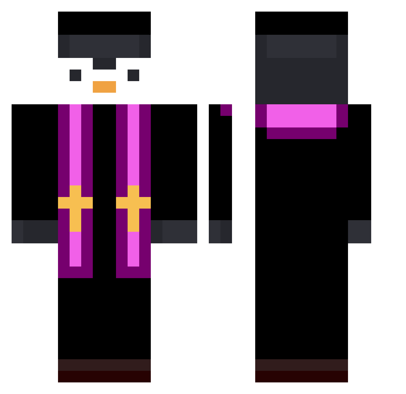 00asx00 Minecraft skin, front and back view
