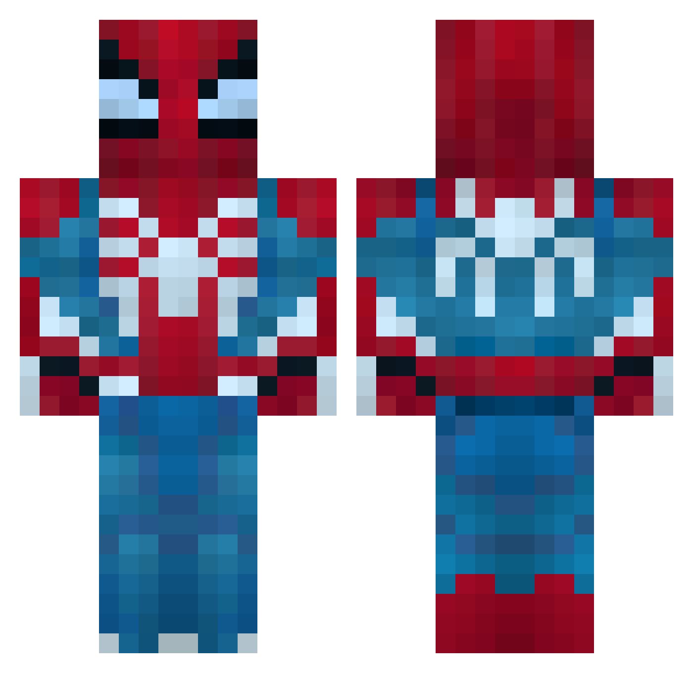 Alastor66694 Minecraft skin, front and back view