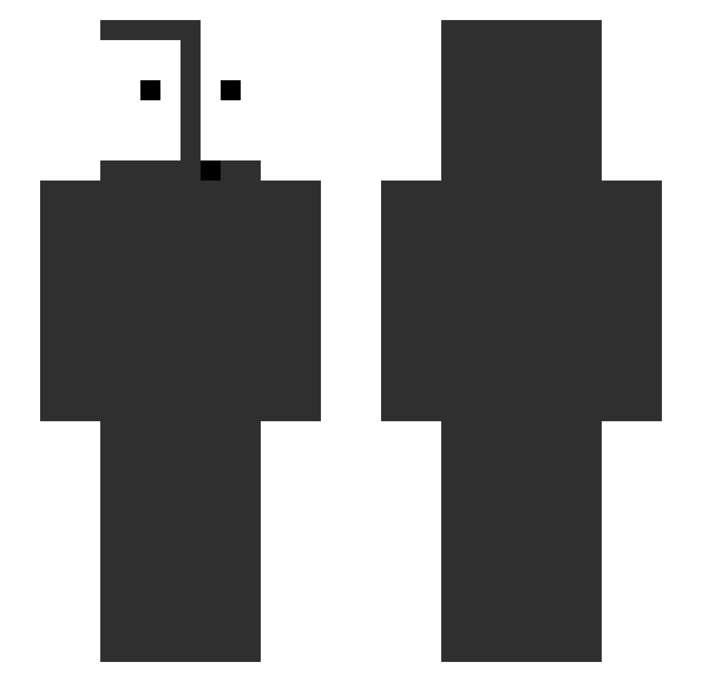 xHabiboy Minecraft skin, front and back view