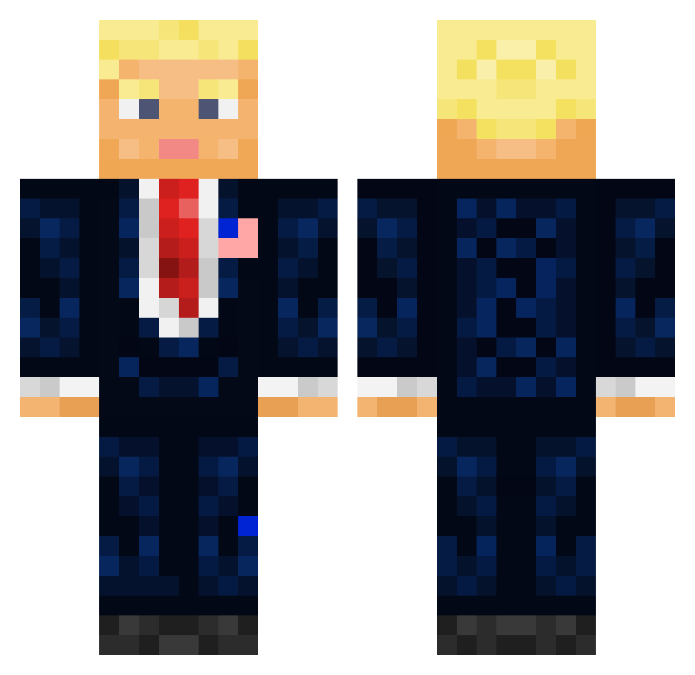Zylveth Minecraft skin, front and back view