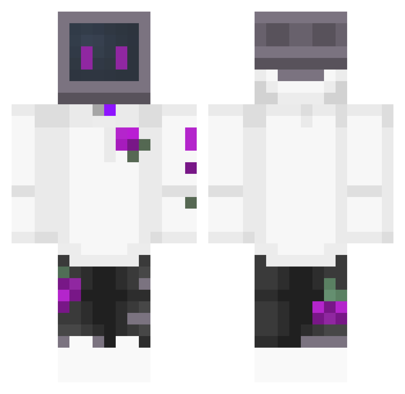 punch1337x Minecraft skin, front and back view