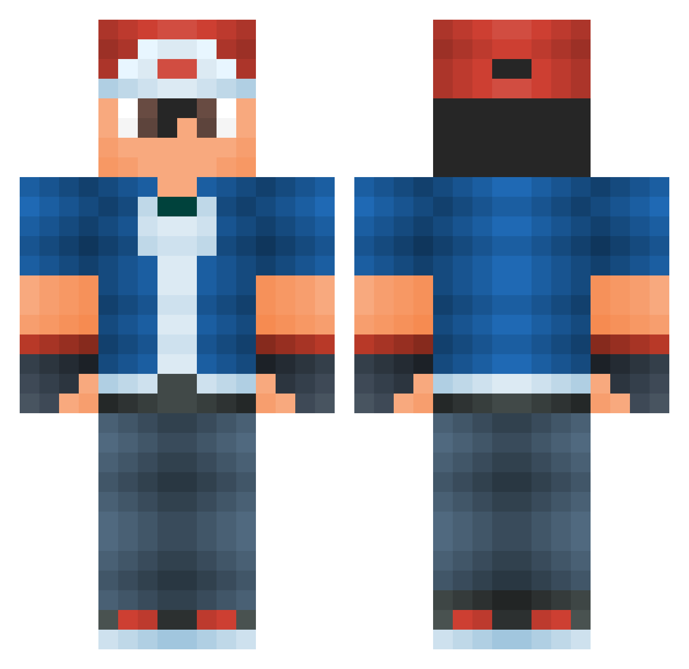 dandid123 Minecraft skin, front and back view