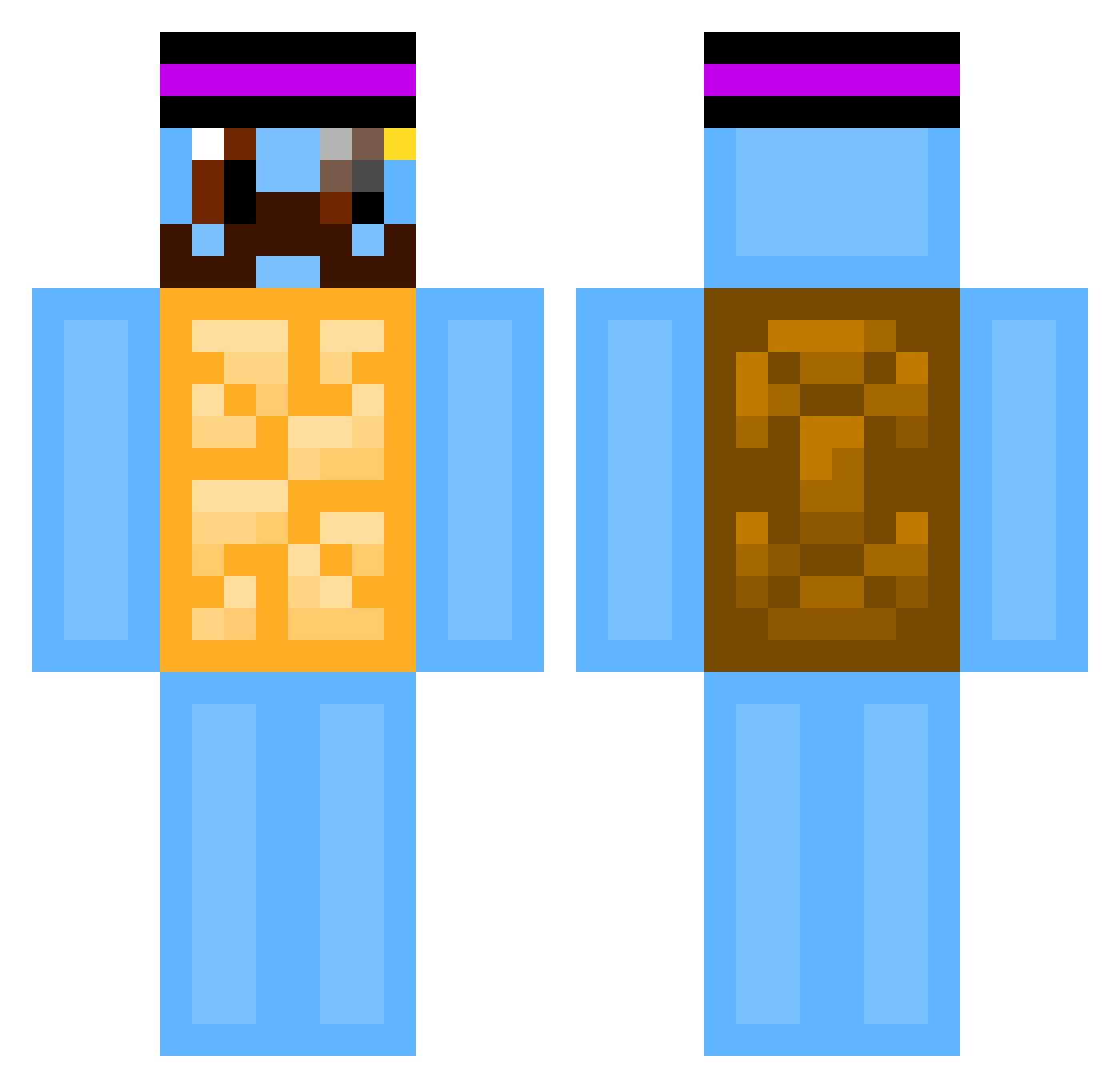 tomdrc1 Minecraft skin, front and back view