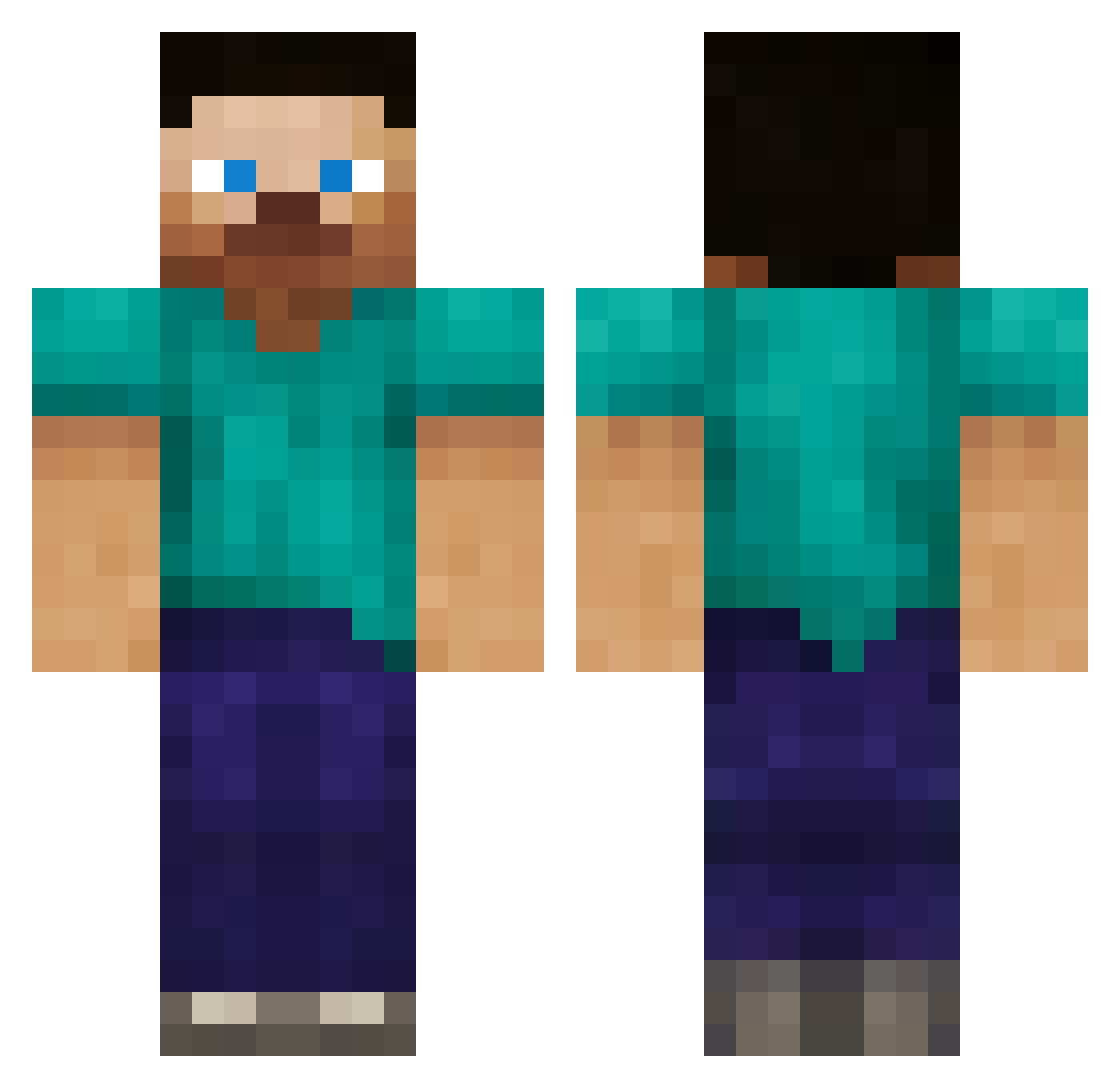 TornadoHarry1912 Minecraft skin, front and back view
