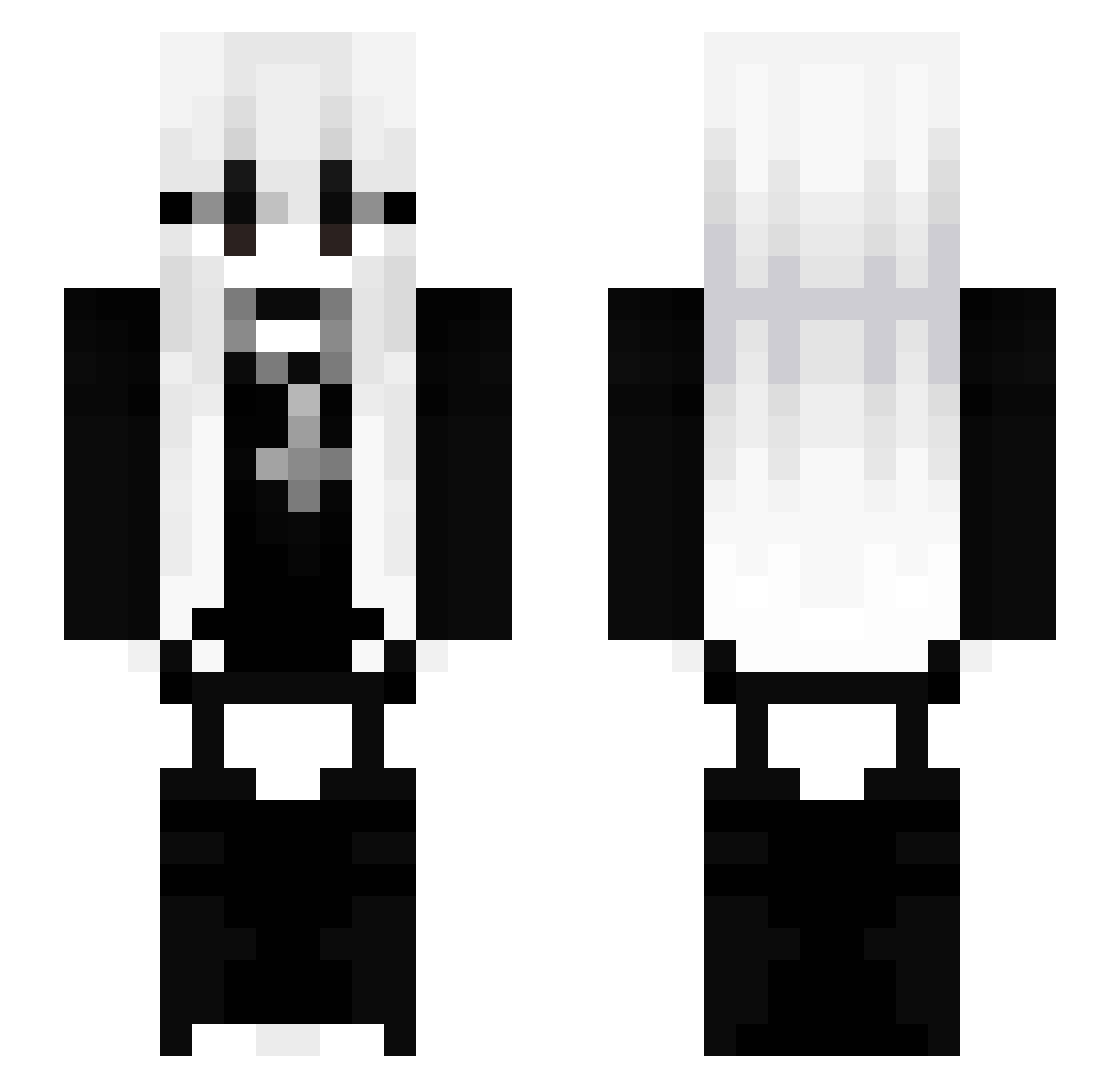 Qwerteebe Minecraft skin, front and back view