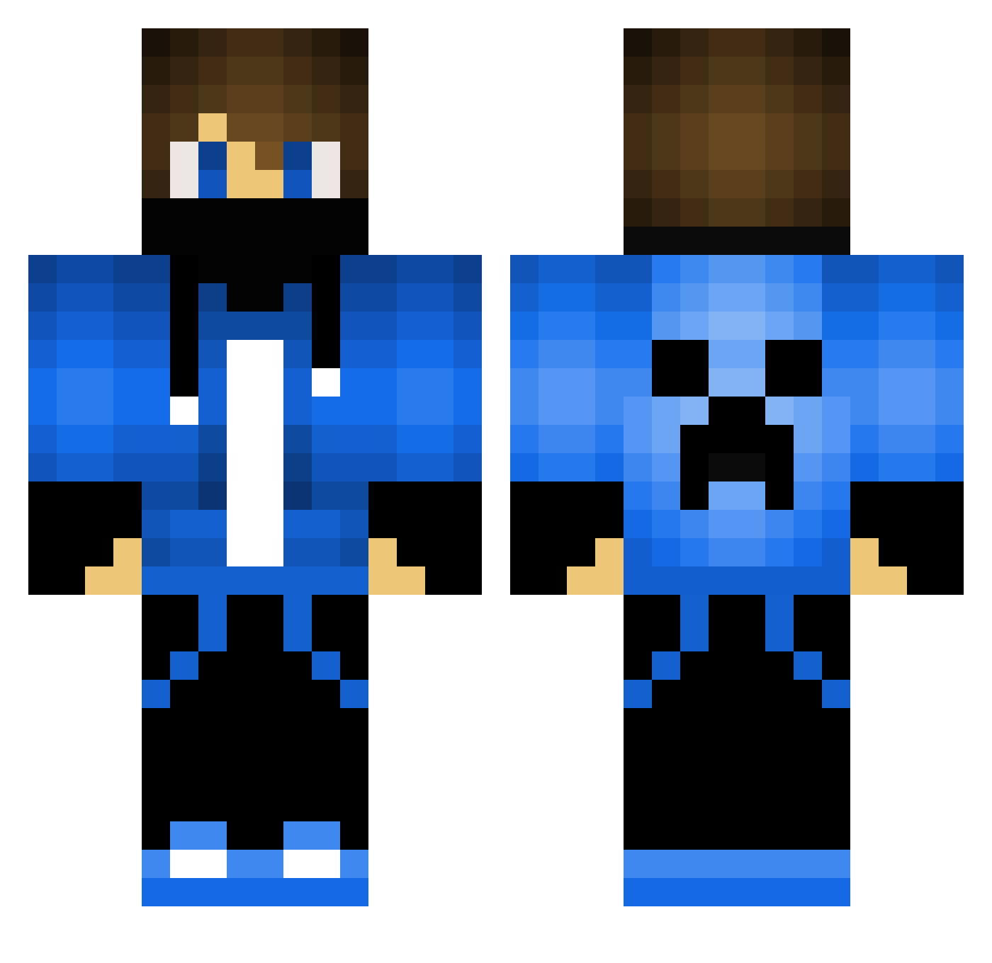 viqune Minecraft skin, front and back view