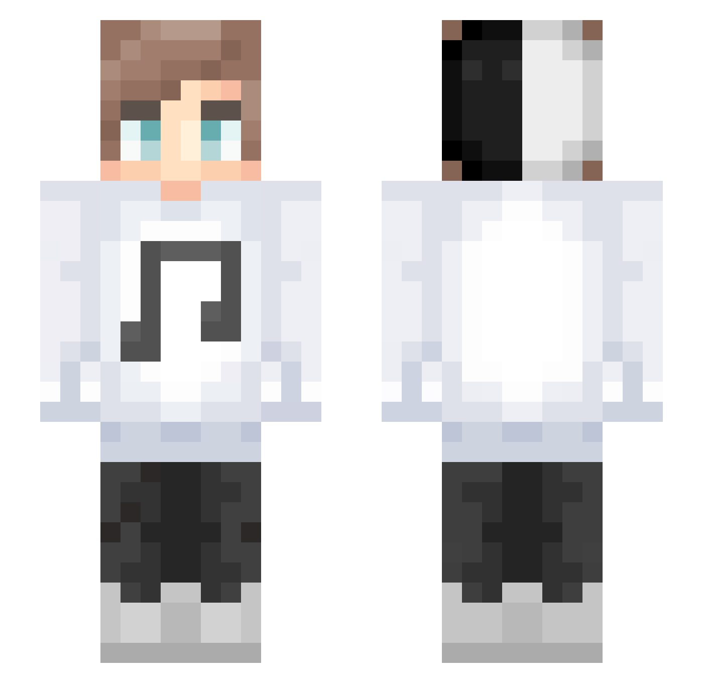 Blue_Pickle Minecraft skin, front and back view