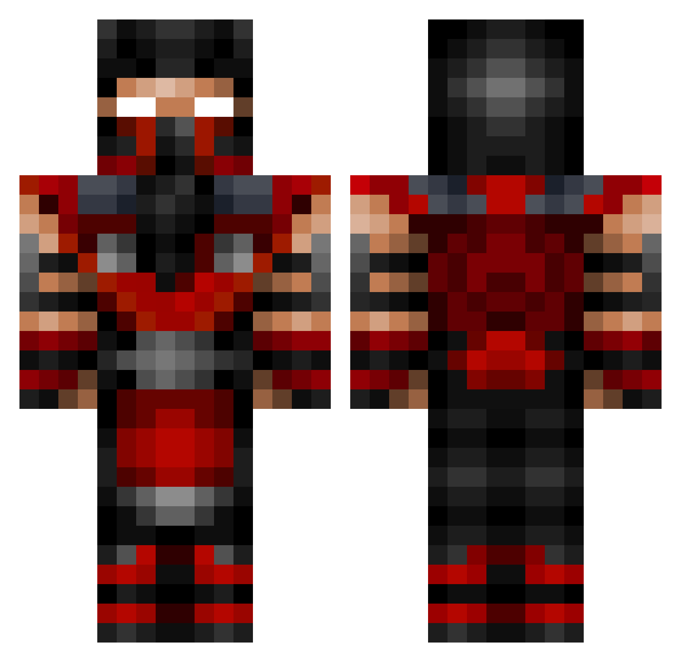 LovewingAlpha Minecraft skin, front and back view