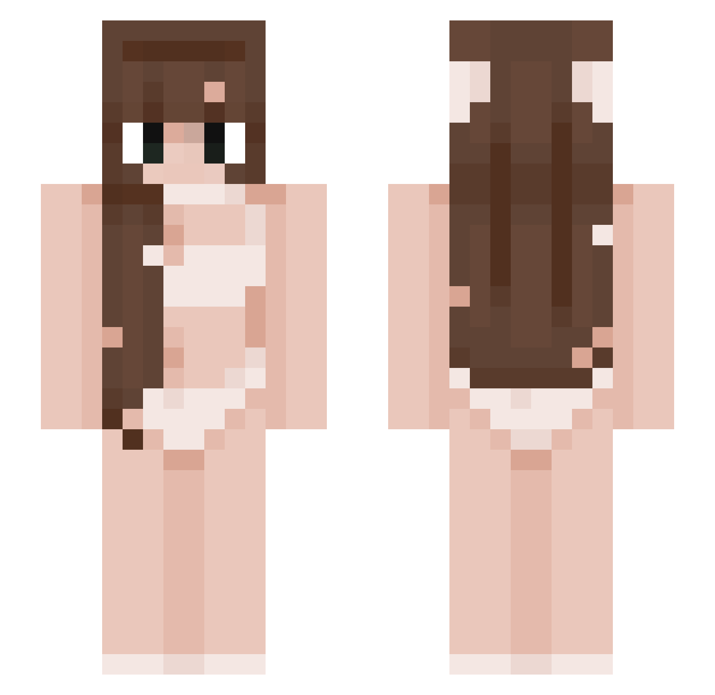 Lyaiychi_Zhang Minecraft skin, front and back view