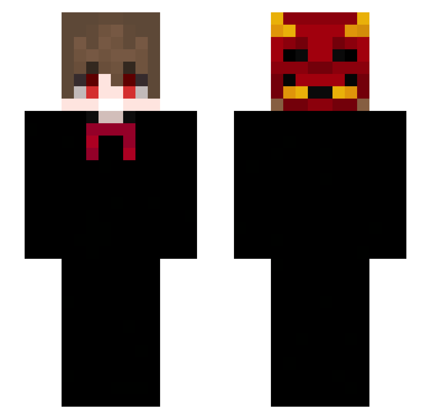 Vky_ Minecraft skin, front and back view