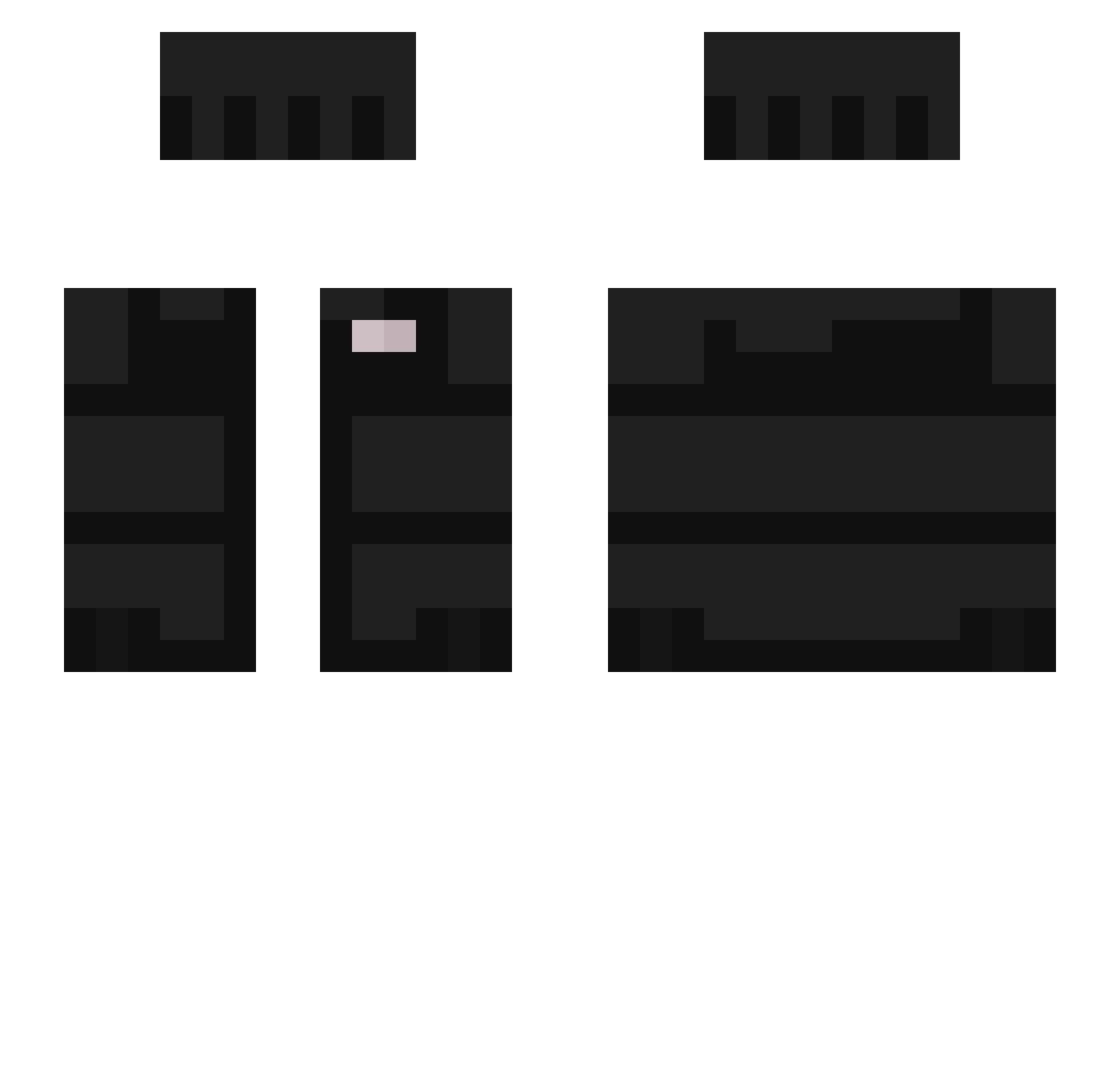 V3rtux Minecraft skin, front and back view