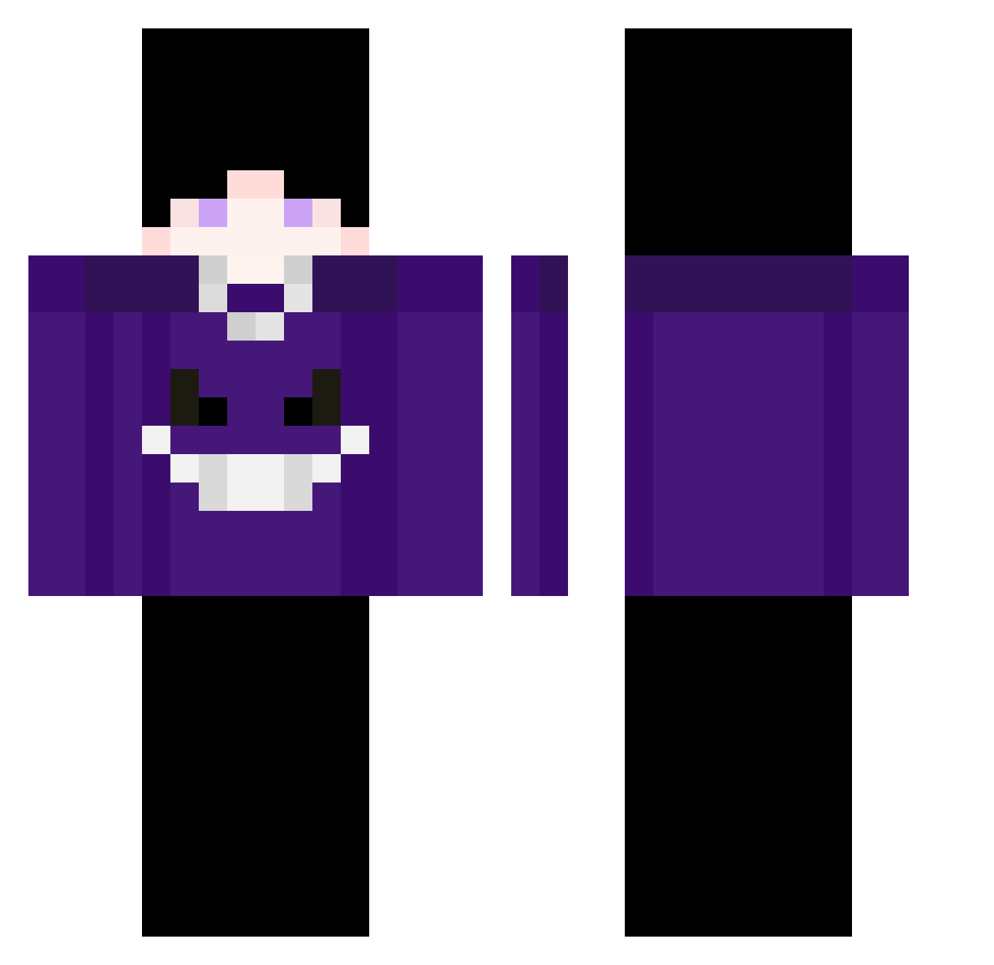 DwDOnTop Minecraft skin, front and back view