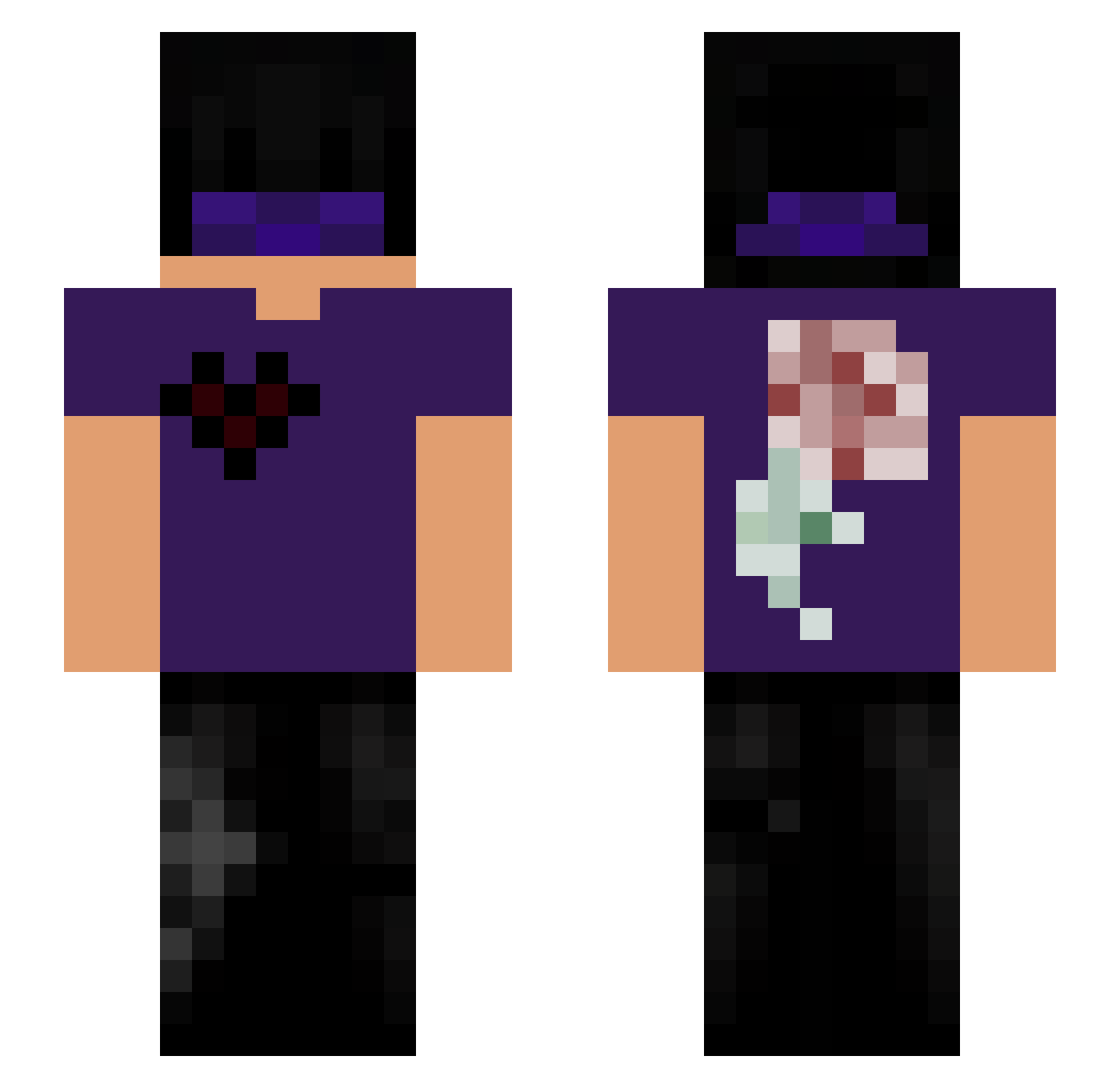SoulxYT Minecraft skin, front and back view