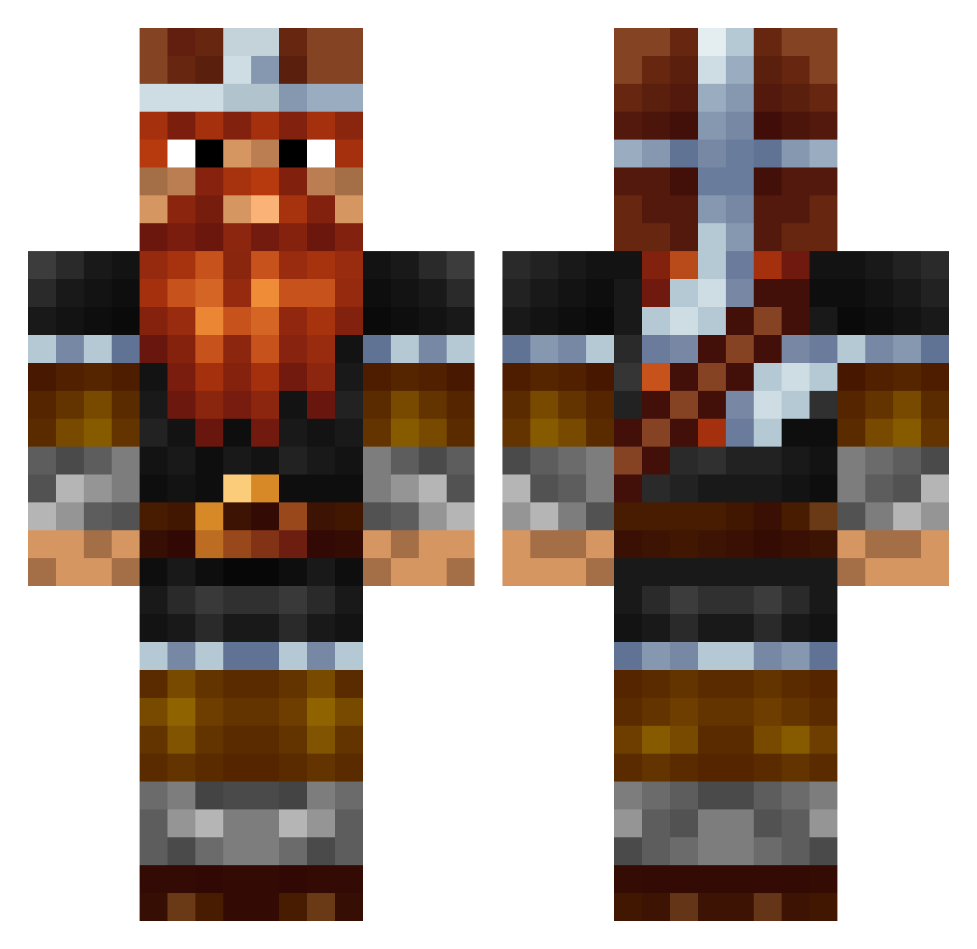 Vydad Minecraft skin, front and back view