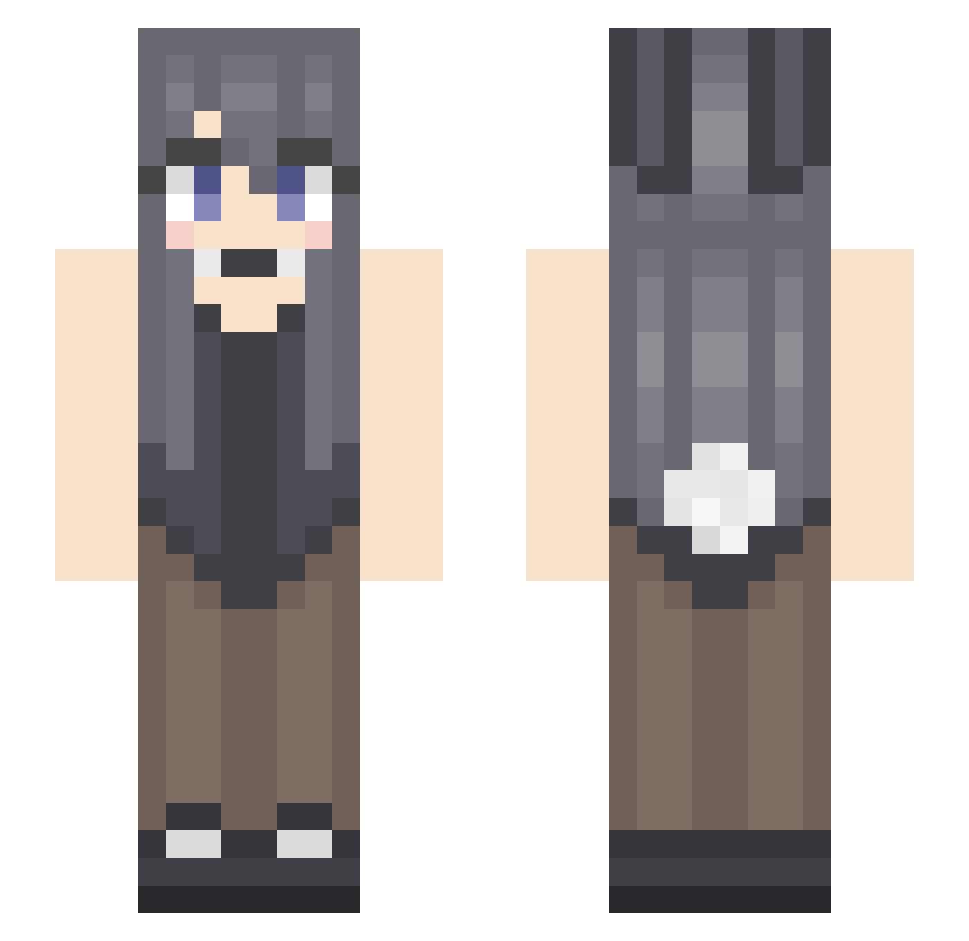 vzimt Minecraft skin, front and back view