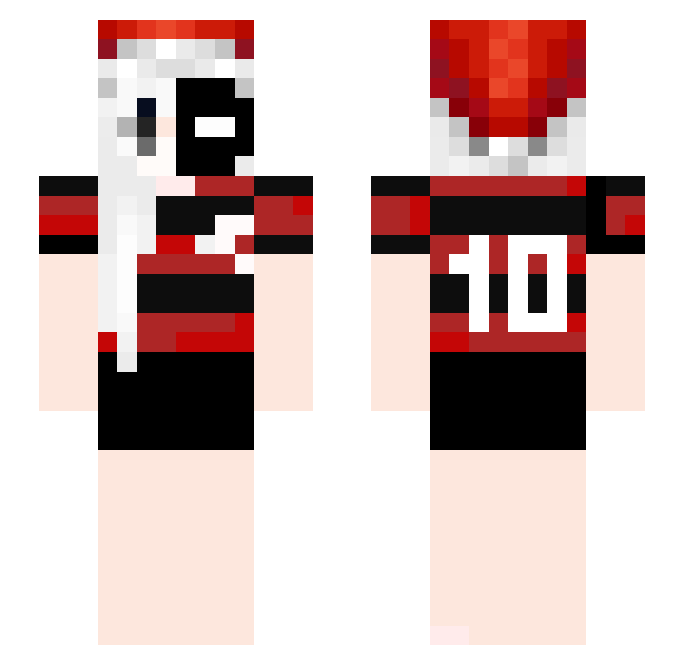 onyzx Minecraft skin, front and back view