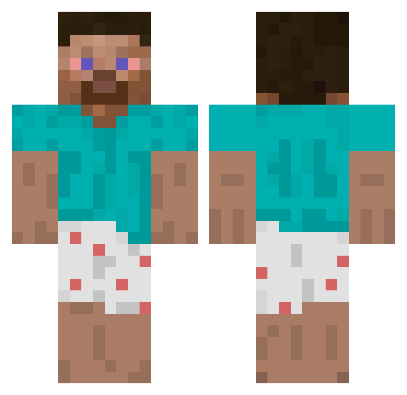 Pigwa_Japonko Minecraft skin, front and back view