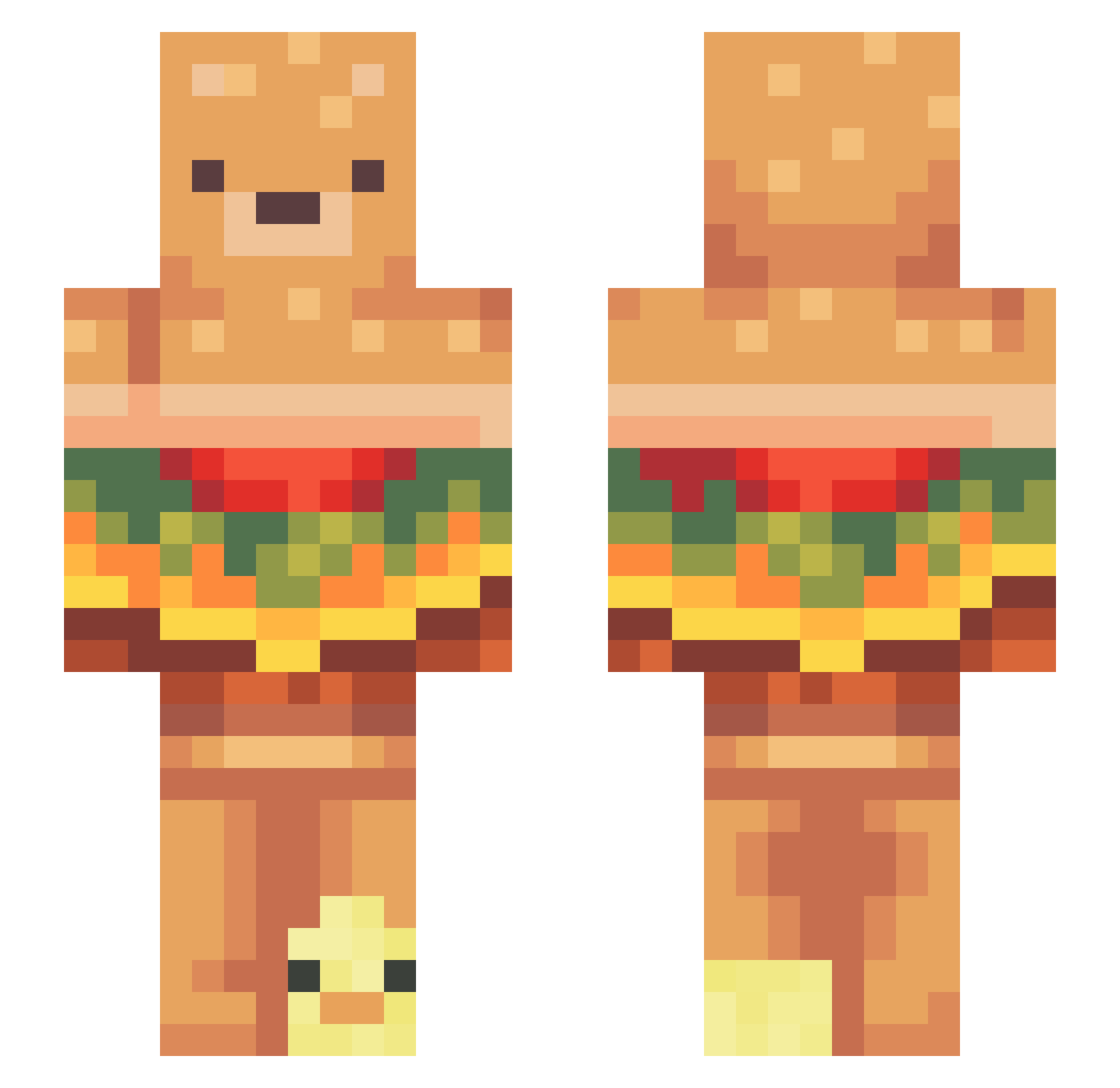 ew_buntu Minecraft skin, front and back view