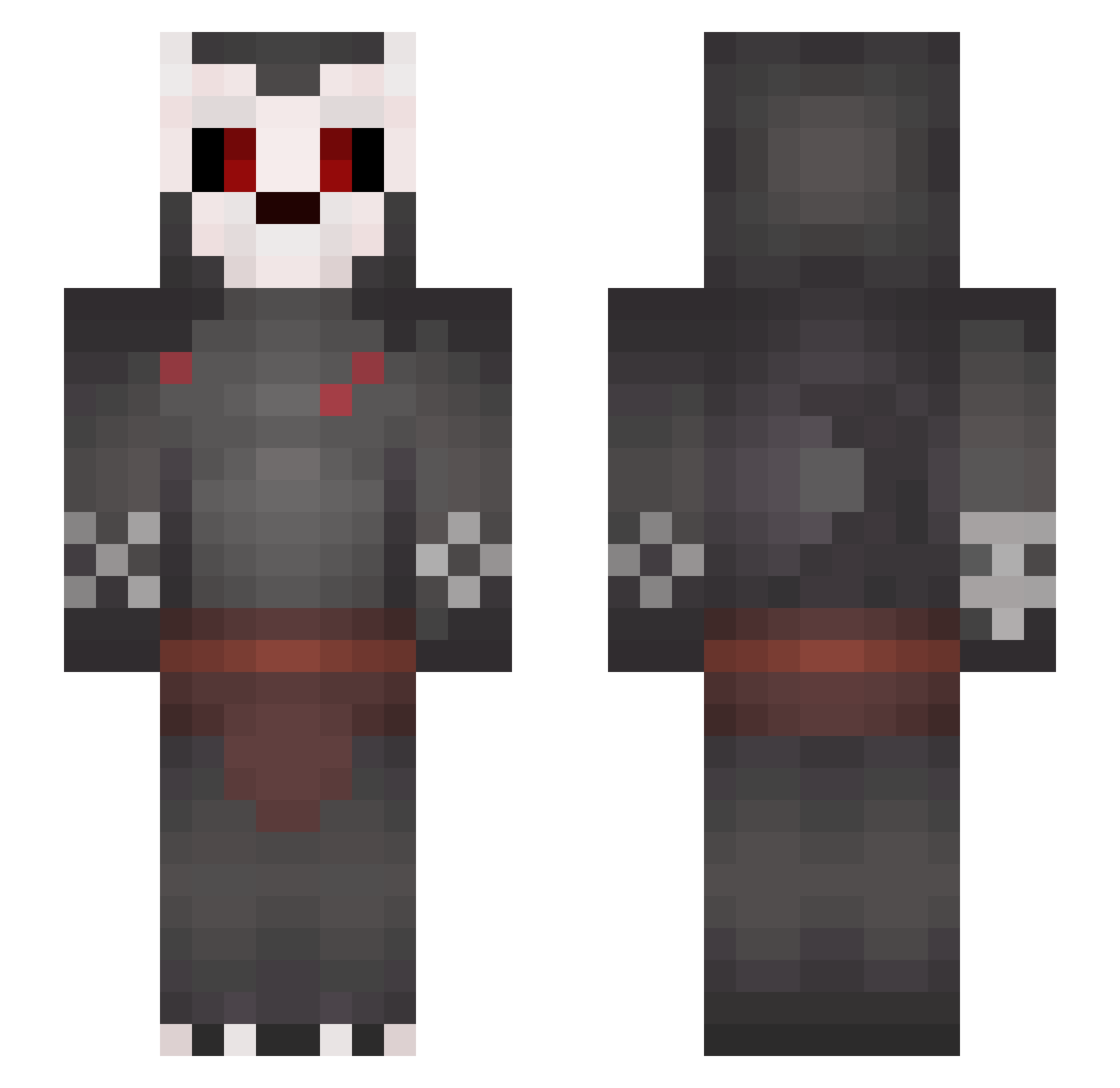 Duakeen Minecraft skin, front and back view