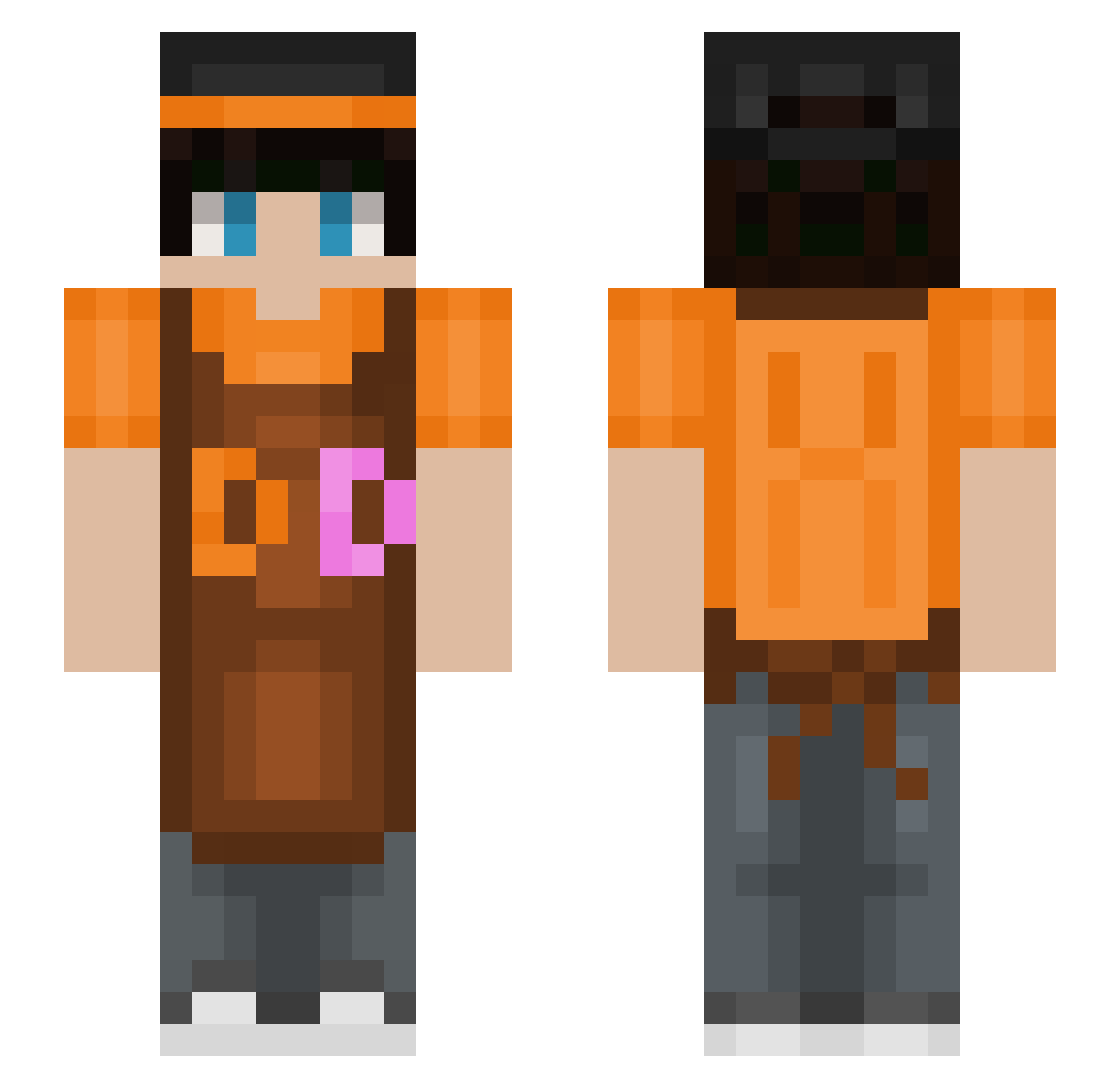 dizziespells Minecraft skin, front and back view