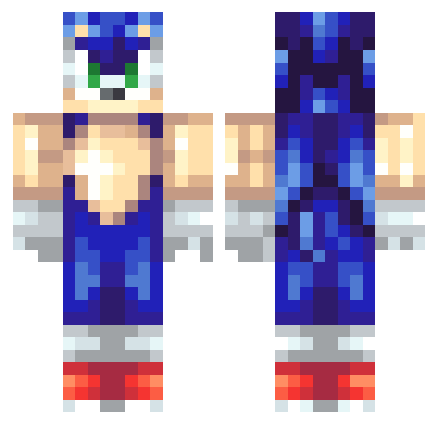 Crembrylee Minecraft skin, front and back view