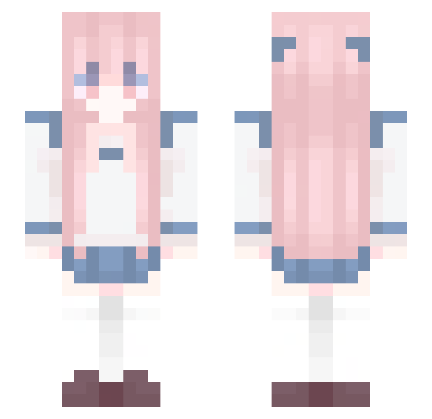 Ruene Minecraft skin, front and back view