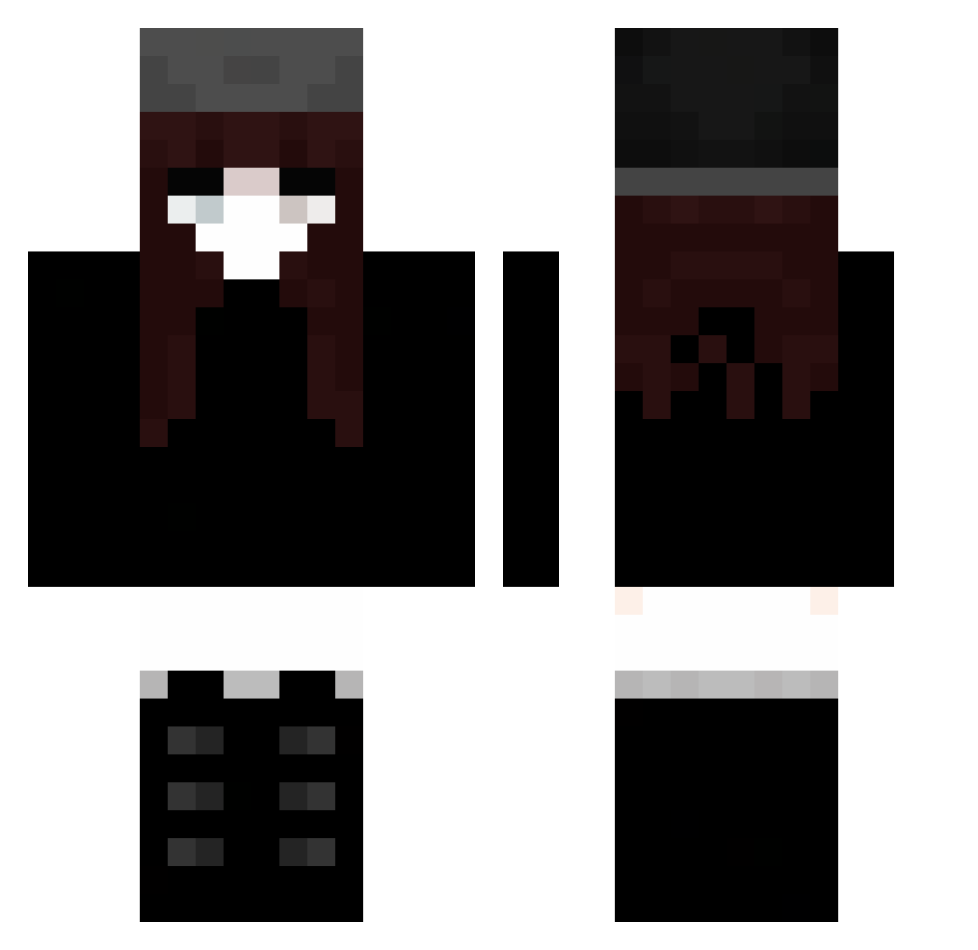 Violetta77 Minecraft skin, front and back view