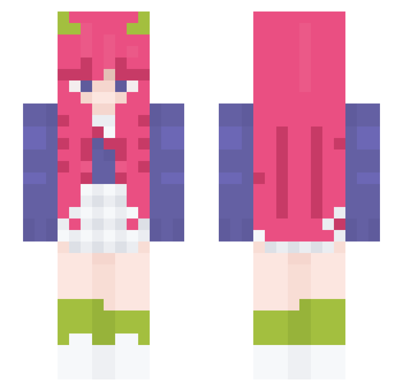 sophyuhhh Minecraft skin, front and back view