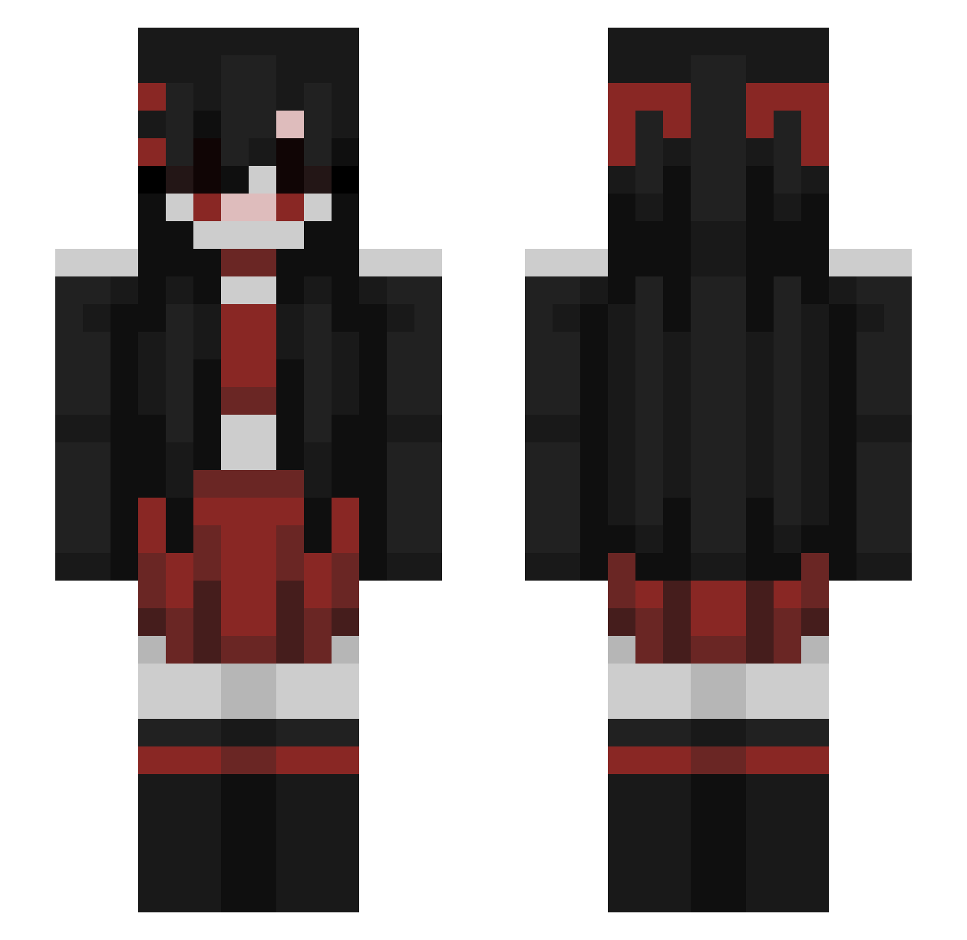saulgoodmeow Minecraft skin, front and back view