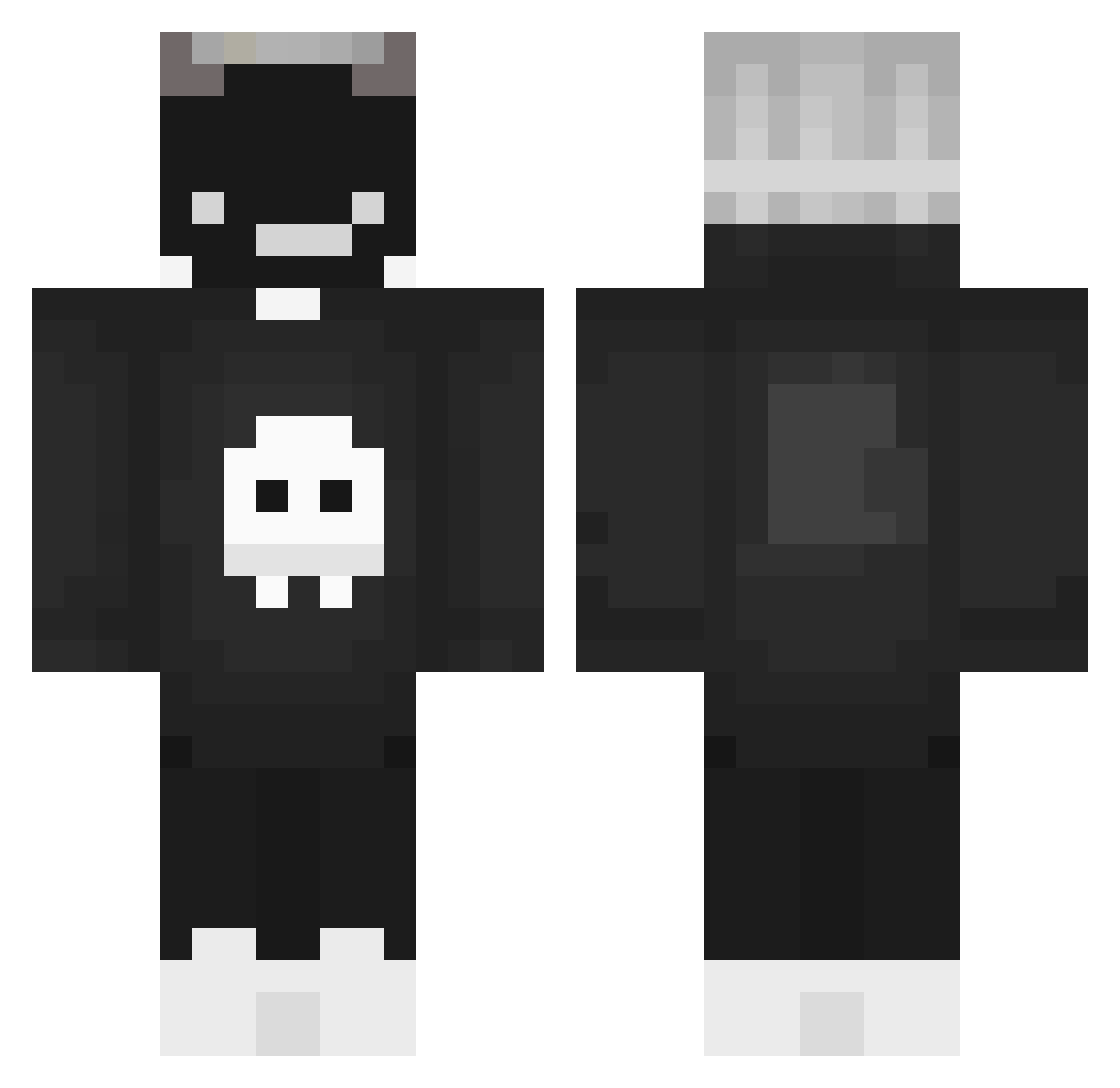 Vine_0 Minecraft skin, front and back view