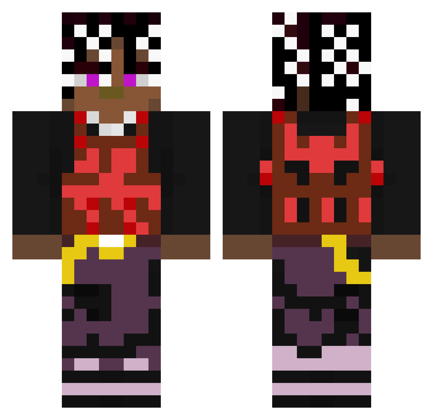 ItzITRI Minecraft skin, front and back view