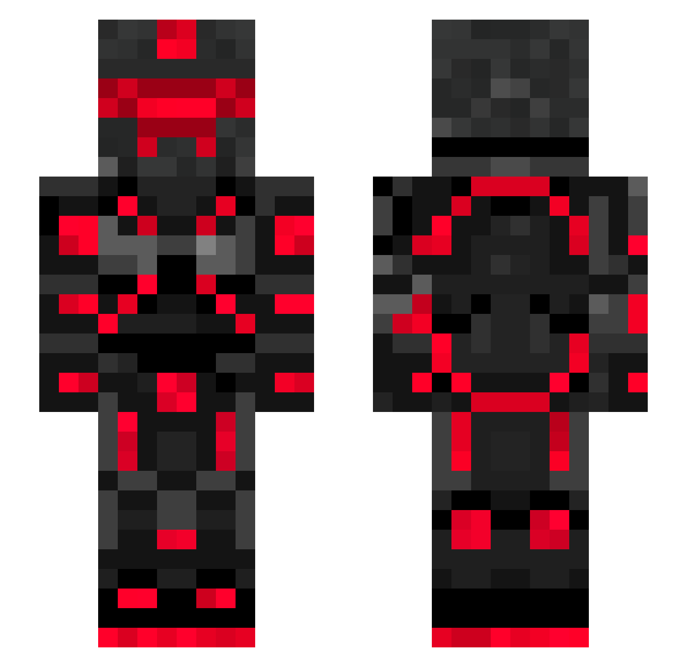 Ballas Minecraft skin, front and back view