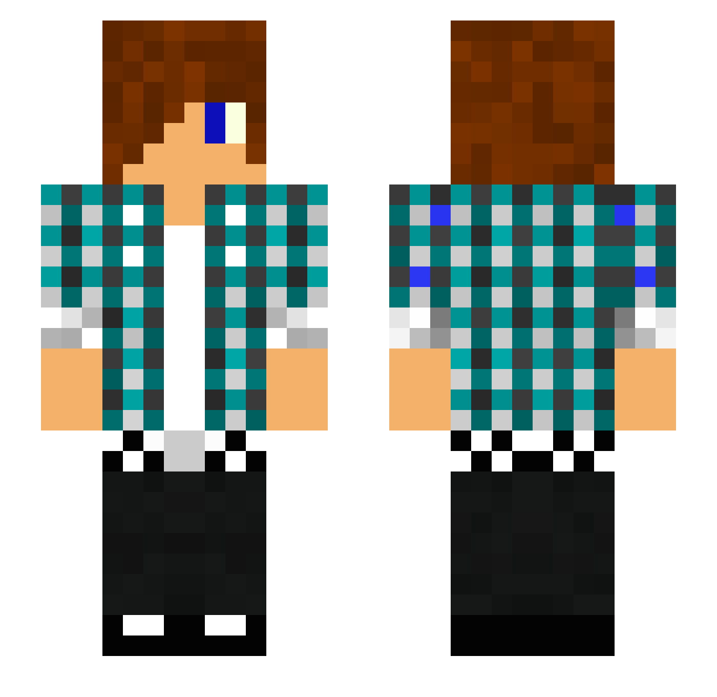 TMOR_JU Minecraft skin, front and back view