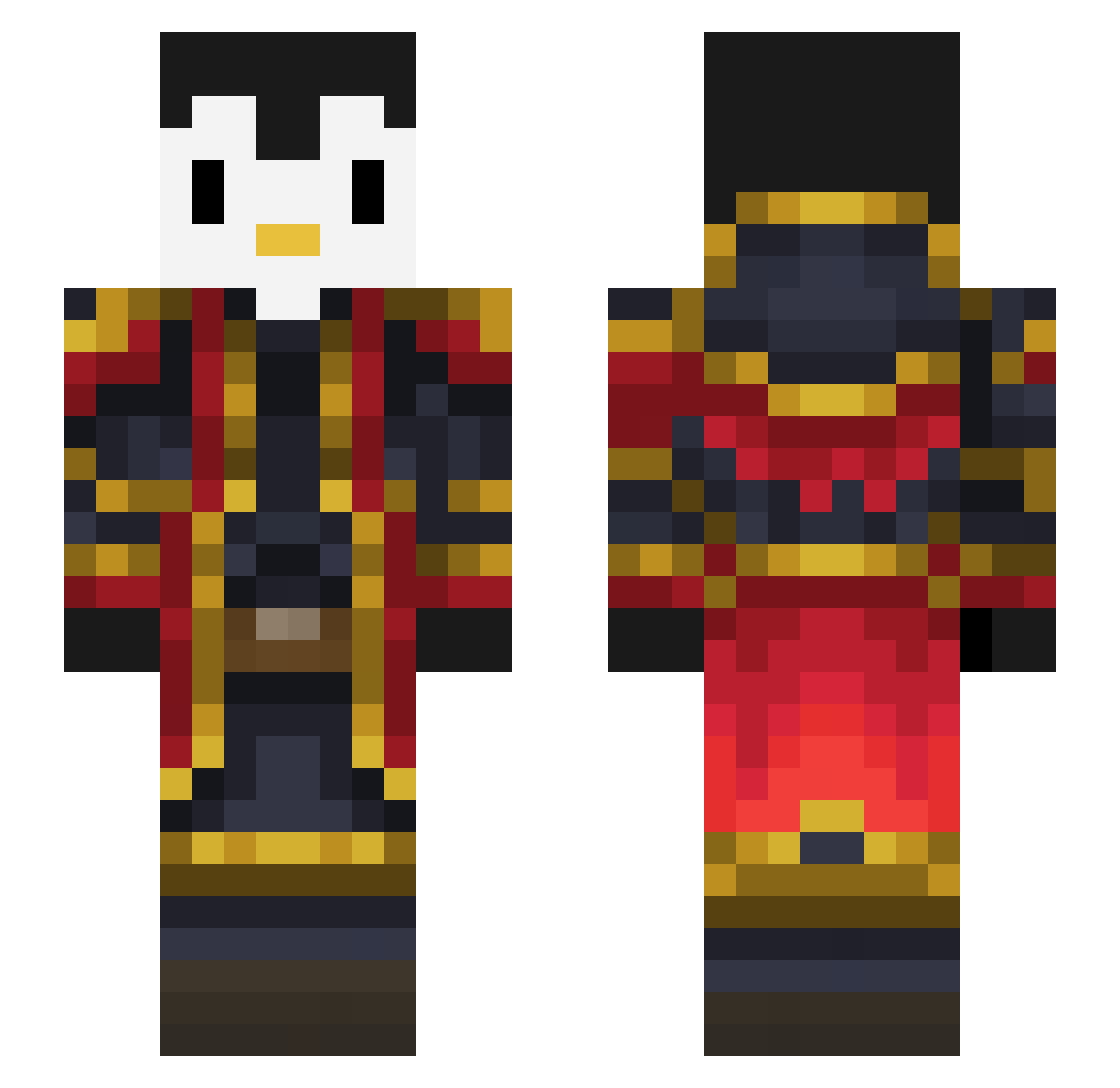 sxuika Minecraft skin, front and back view