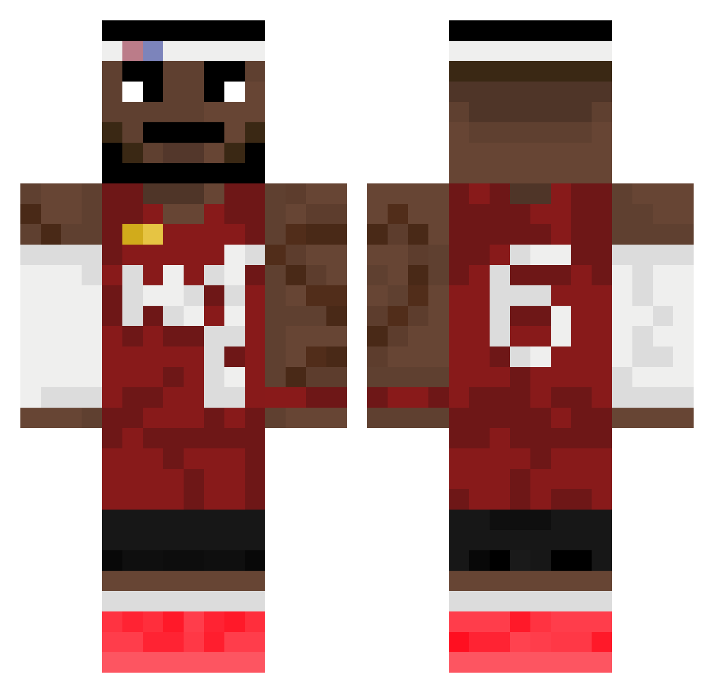 yooonchul Minecraft skin, front and back view