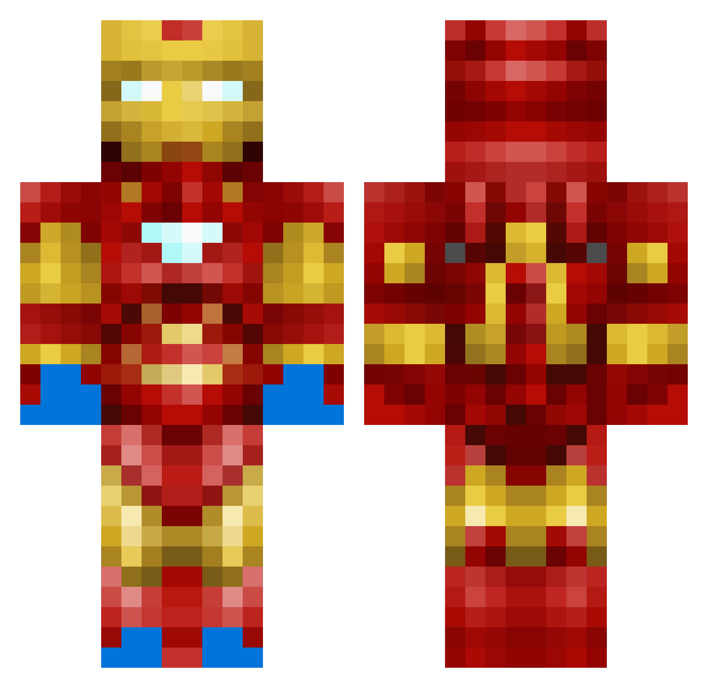 TheMoneyBoss Minecraft skin, front and back view