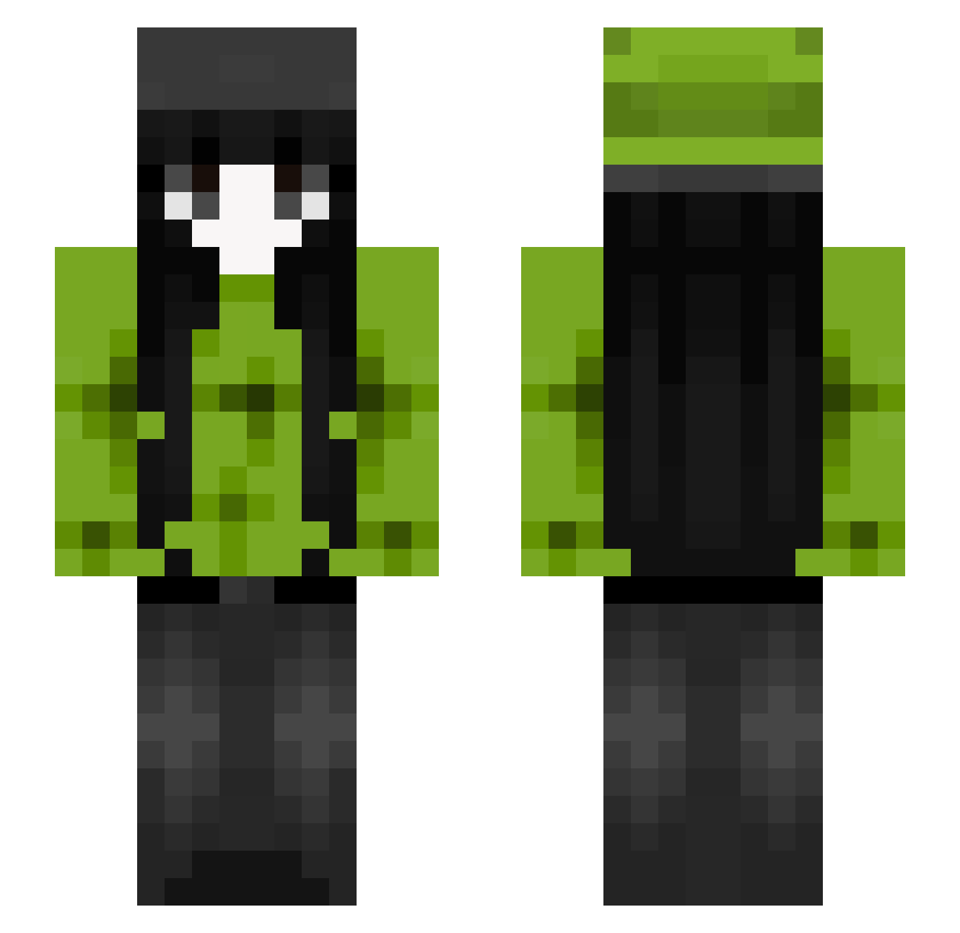 SSWonderland Minecraft skin, front and back view