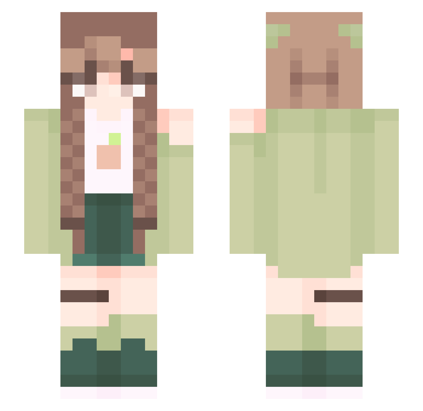 LilithRoses Minecraft skin, front and back view
